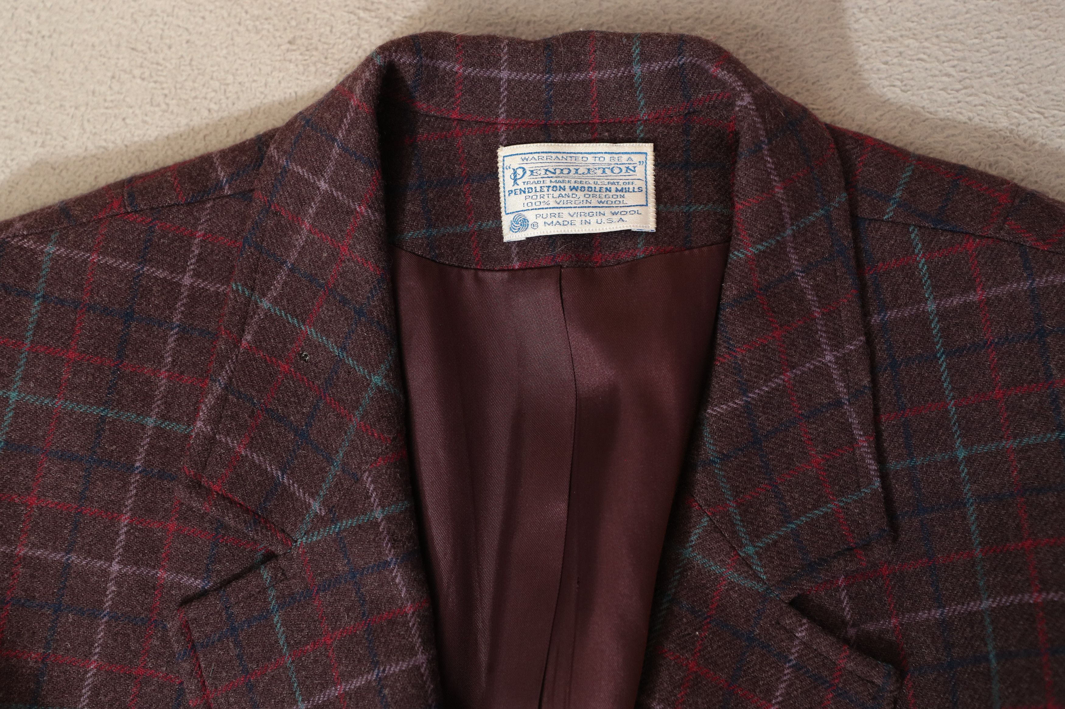 Pendleton Vintage Pendelton Plaid Womens Blazer (M) Size M / US 6-8 / IT 42-44 - 6 Thumbnail