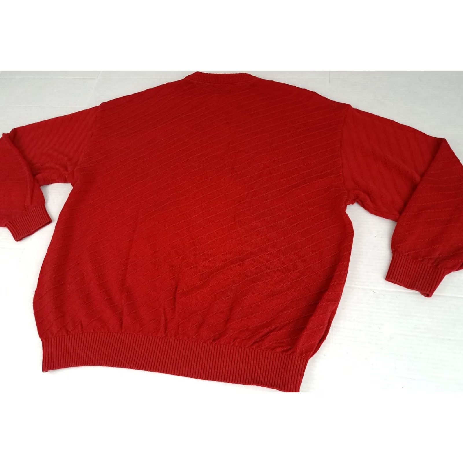 X-LARGE VINTAGE St. Croix Red Knit Geometric Crew Neck Pullover Sweater XL Men Size US XL / EU 56 / 4 - 7 Thumbnail