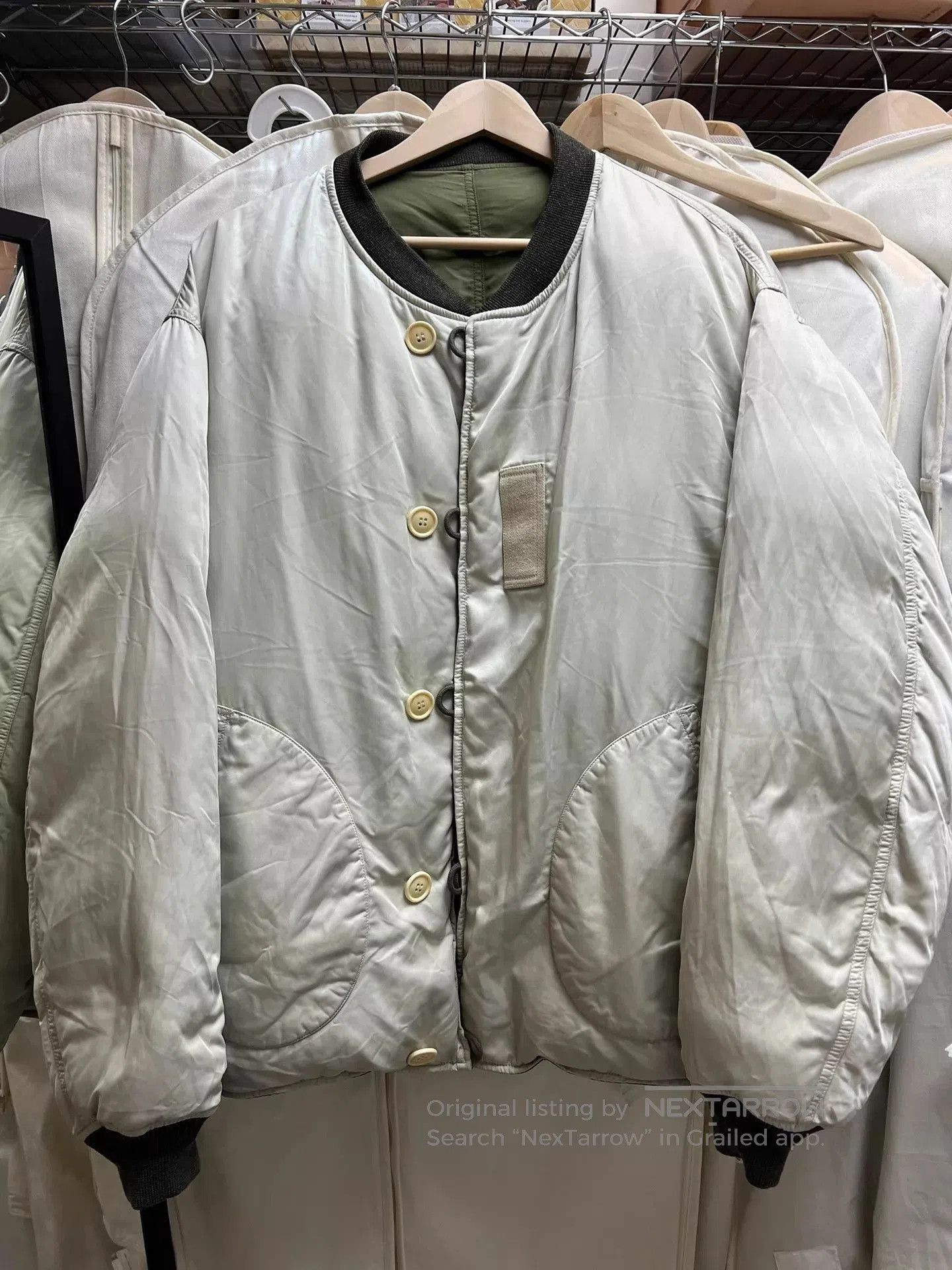 Visvim Green XL Bomber Jacket with Button Front. Size US XL / EU 56 / 4 - 6 Thumbnail