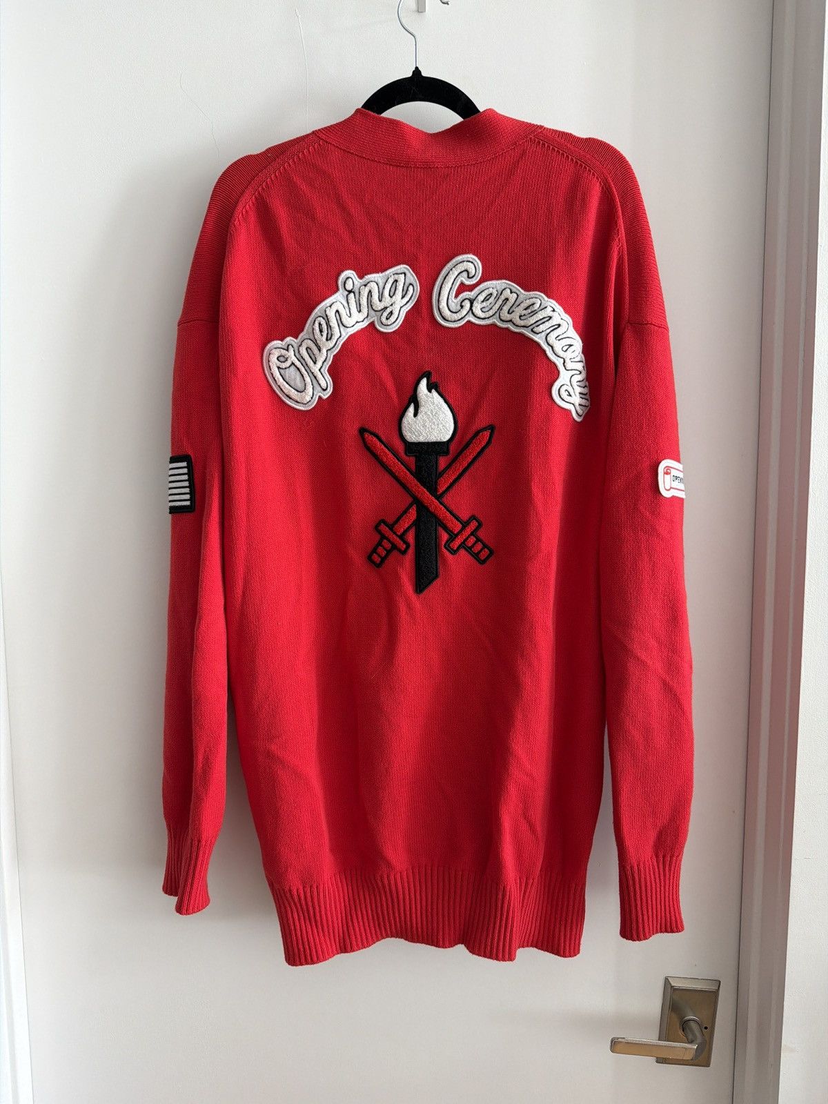 Opening Ceremony Opening Ceremony Red Long Varsity Cardigan Size US S / EU 44-46 / 1 - 2 Thumbnail
