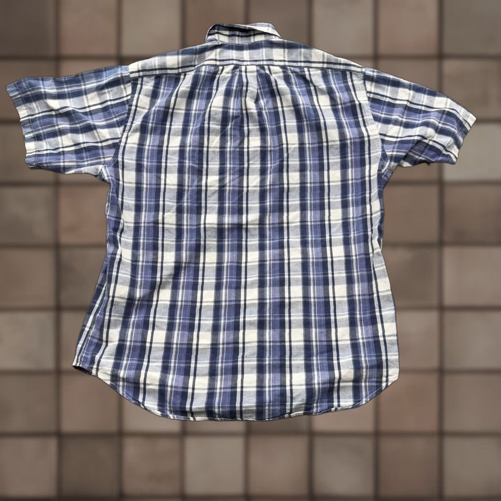 Ralph Lauren Ralph Lauren Shirt Mens Large Blue White Plaid Blaire Button Down Short Sleeve Size US L / EU 52-54 / 3 - 1 Thumbnail