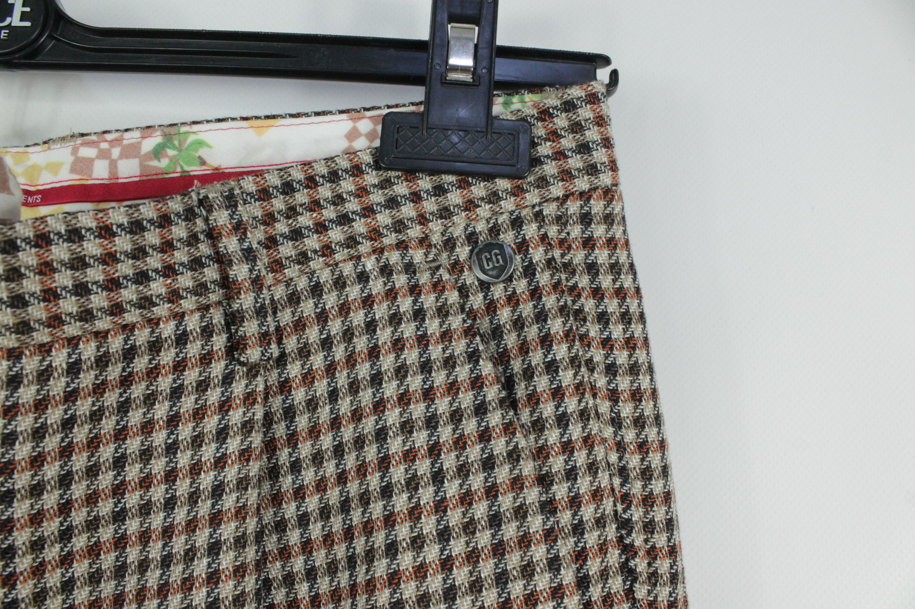 Designer × Other Club Of Gents Clark Cotton Linen Micro Check Trousers Size US 32 / EU 48 - 3 Thumbnail