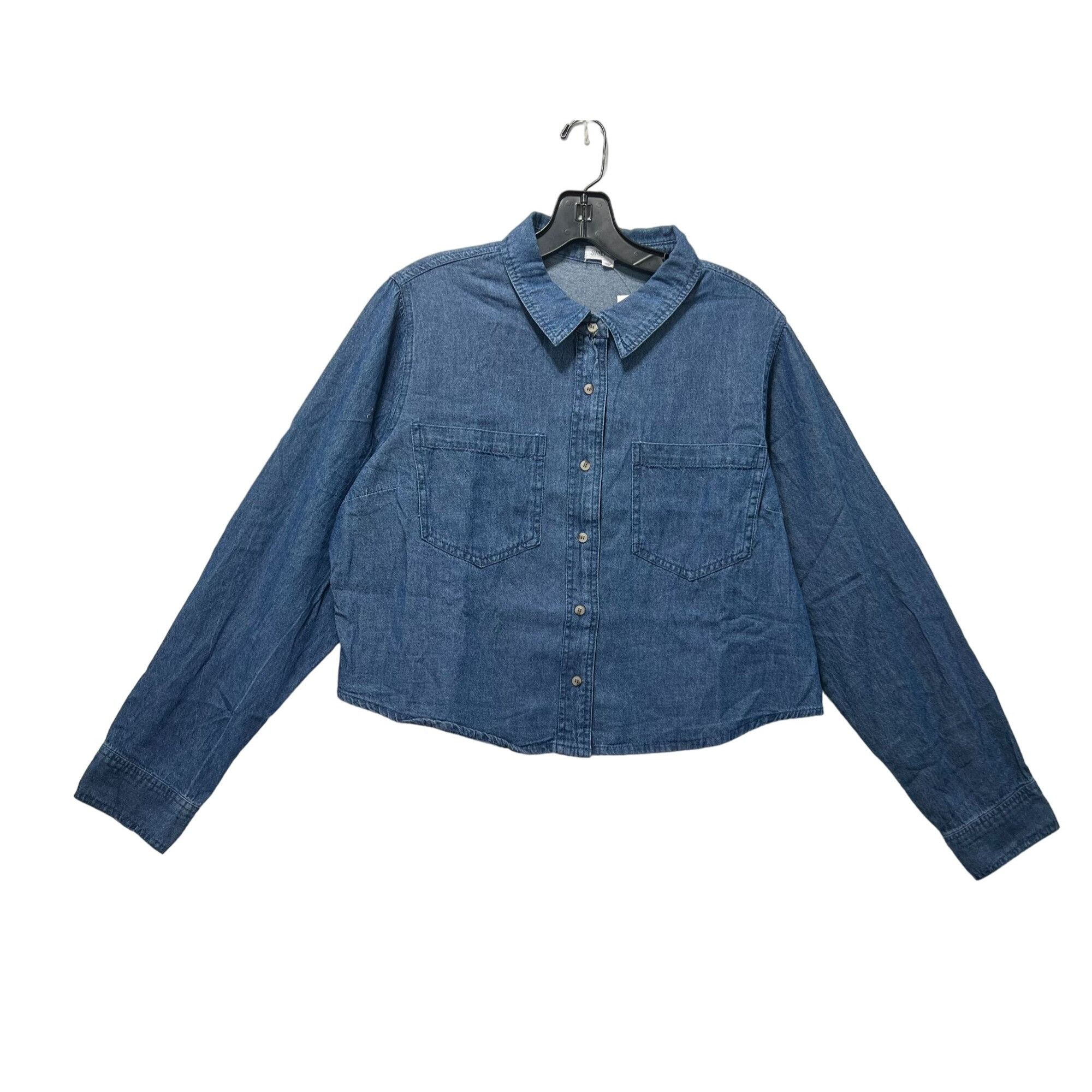 Other Sweet Envy - Women's Chambray Long Sleeve Button Down Shirt Size L / US 10 / IT 46 - 1 Thumbnail