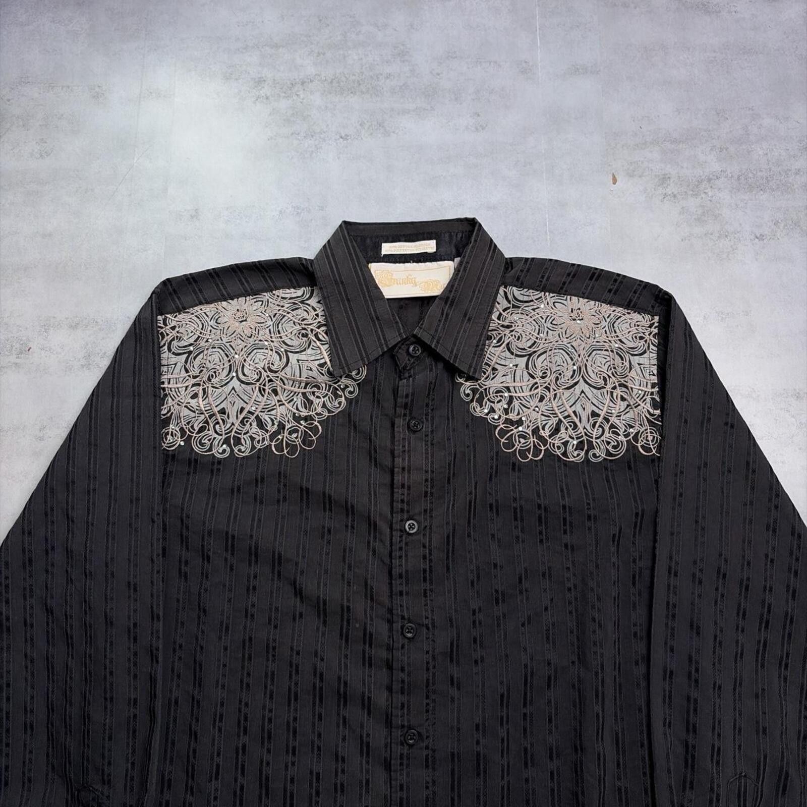 Other Y2K Franky Max Grunge Gothic Embellished Long Sleeve Shirt Size M / US 6-8 / IT 42-44 - 3 Thumbnail