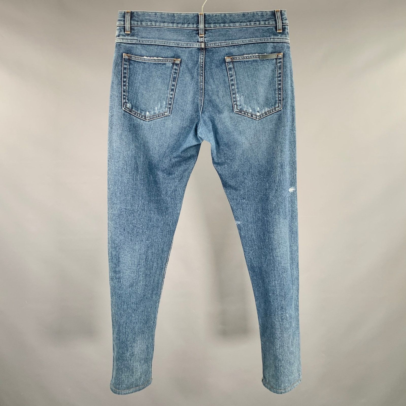 Dolce & Gabbana Size 32 16 Classic Blue Cotton Relaxed Distressed Jeans Size US 32 / EU 48 - 3 Thumbnail
