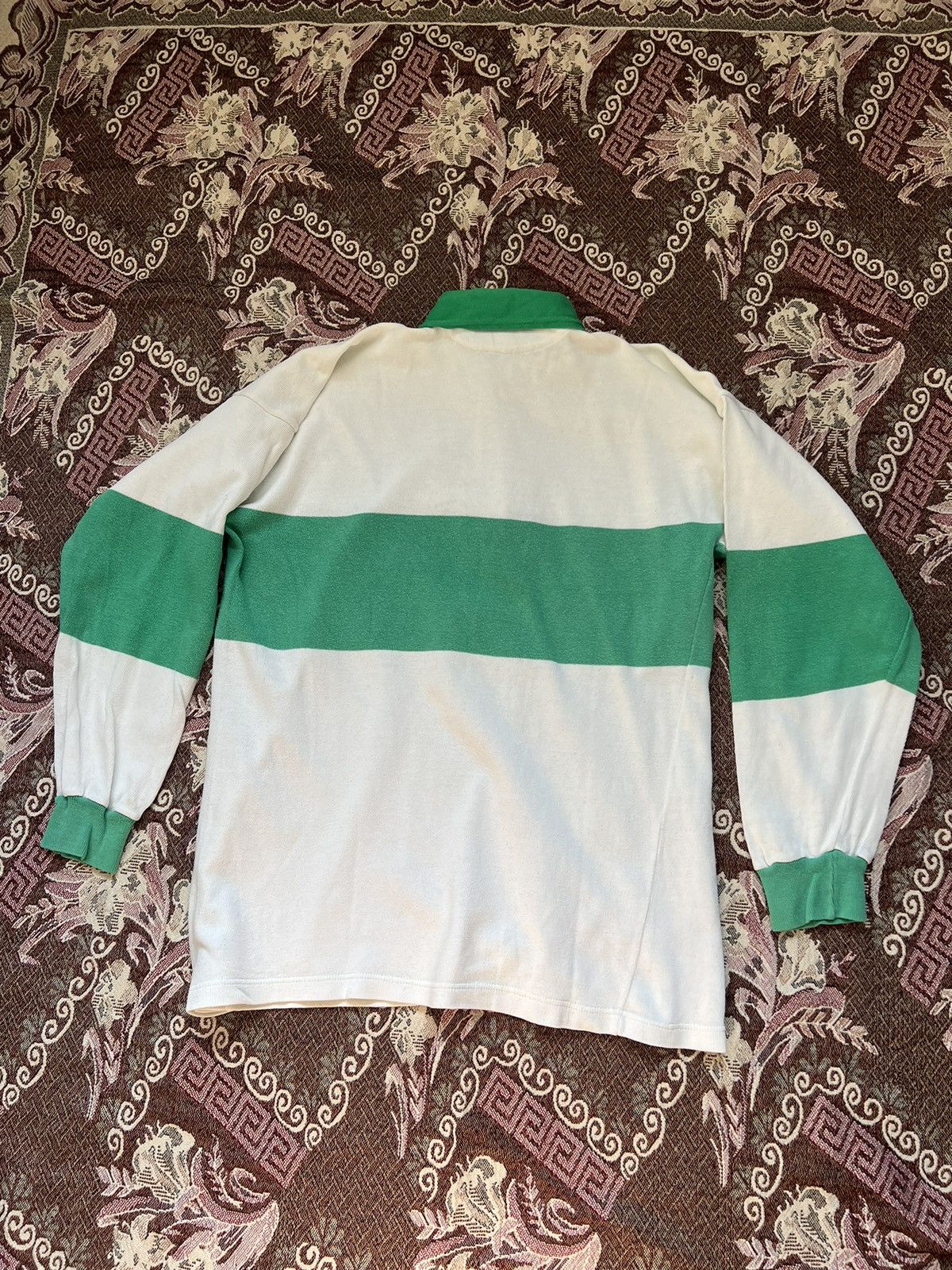 Benetton × United Colors Of Benetton × Vintage 80s United Colors of Benetton Rugby Long Sleeve Shirt Size US L / EU 52-54 / 3 - 8 Thumbnail