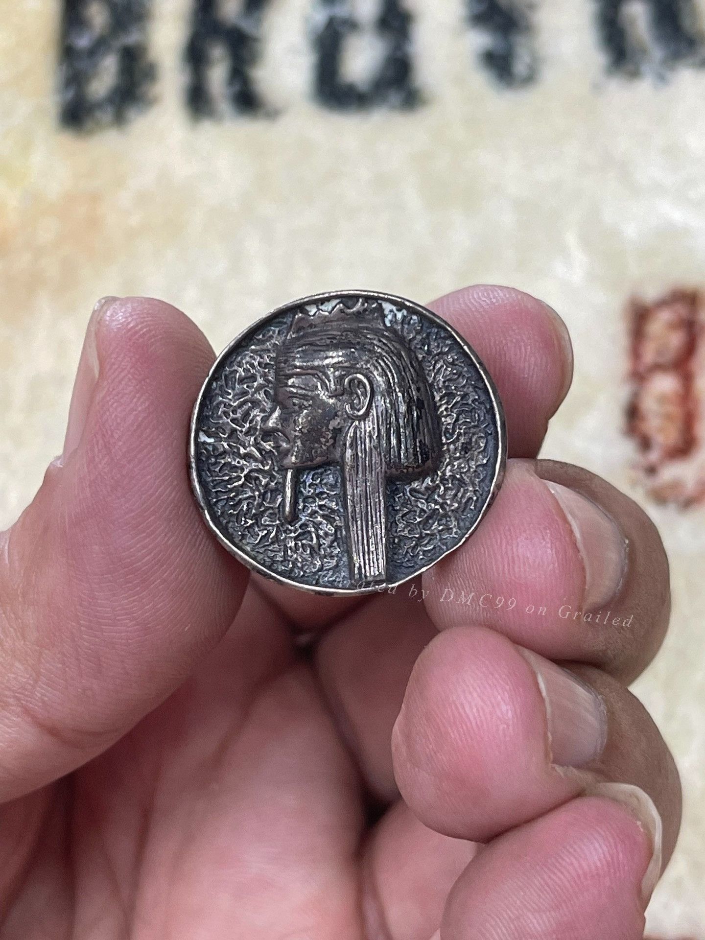 Other Pharaoh Pure Silver Antique Ring Size ONE SIZE - 1 Thumbnail
