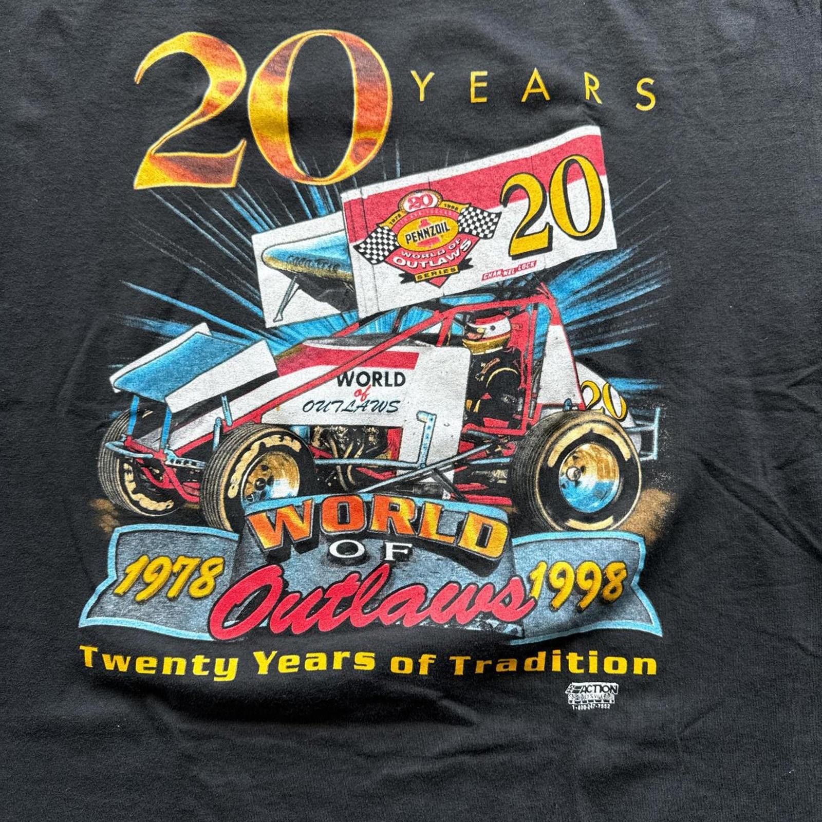 Hanes Action Sportswear Off-Road Derby Vintage 1998 Faded T-Shirt Size US XL / EU 56 / 4 - 3 Thumbnail