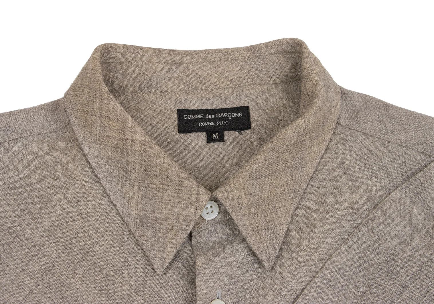 Comme des Garcons Homme Plus Bias Stack Design Shirt in Beige, Size M Size US M / EU 48-50 / 2 - 5 Thumbnail