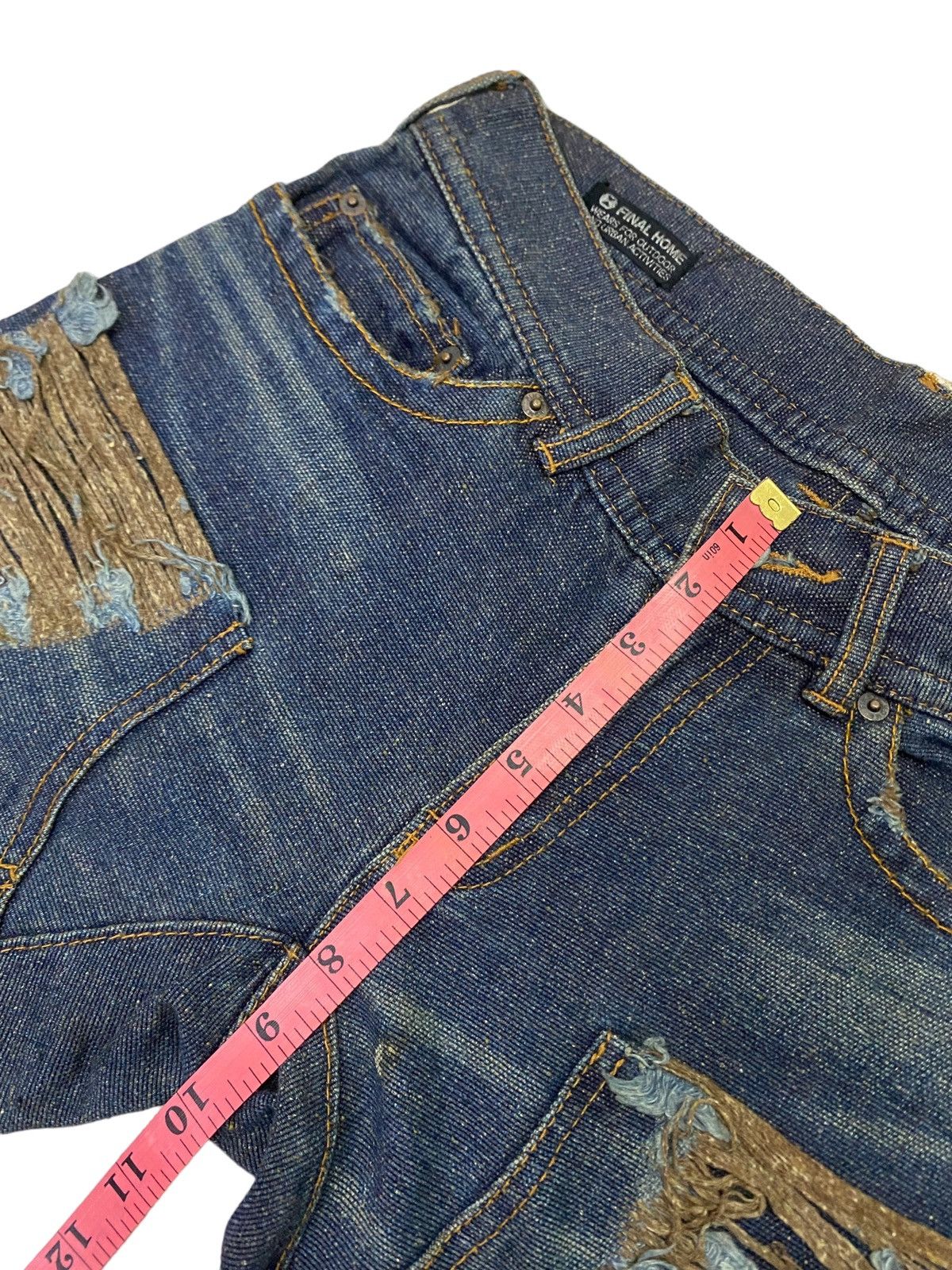Final Home 💥Archive Issey Miyake Final Home Distressed Denim Size US 31 - 6 Thumbnail