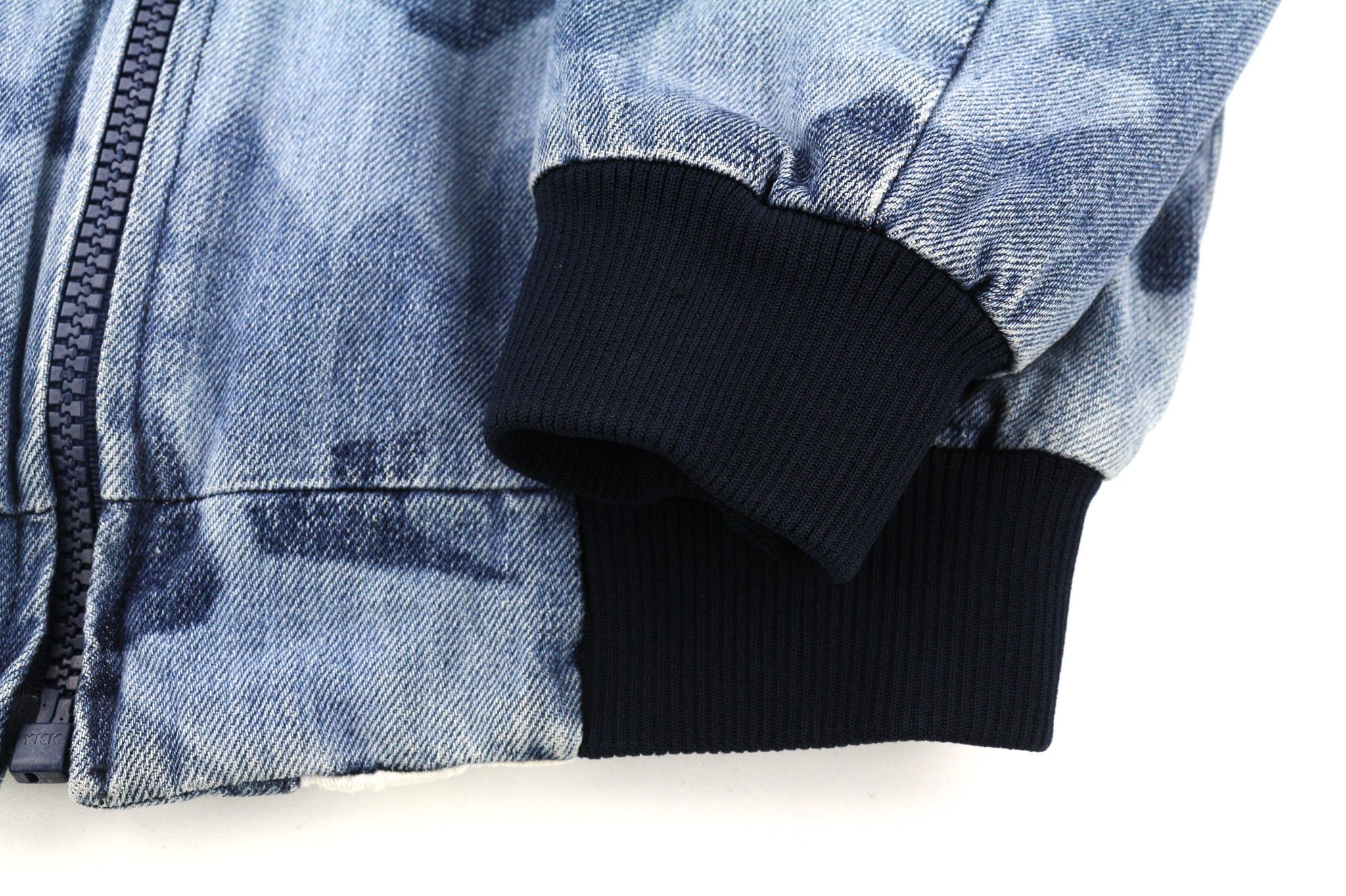 Nudie Jeans GUDRUN CAMO DENIM S Blue Patterned Bomber Jacket 81102 Size S / US 4 / IT 40 - 6 Thumbnail