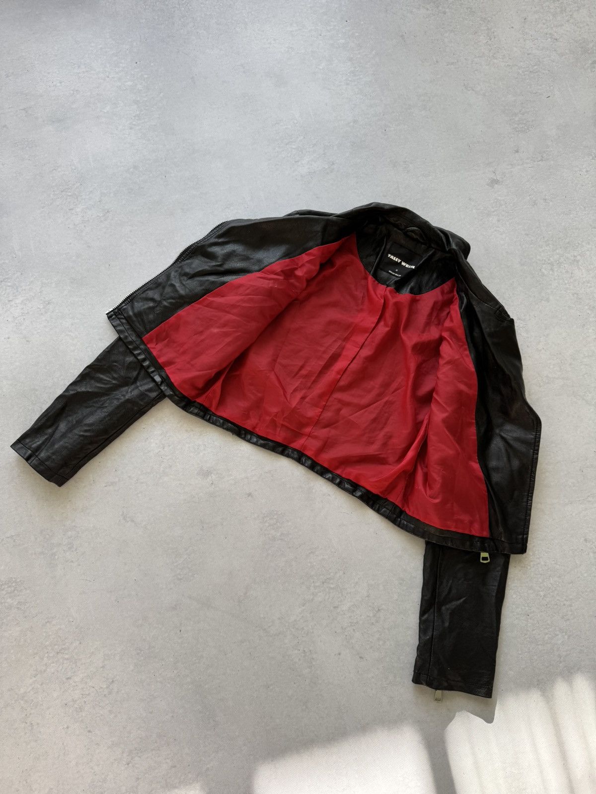 If Six Was Nine Rare Vintage Genuine Leather Cropped Jacket Avant Garde Size XS / US 0-2 / IT 36-38 - 5 Thumbnail