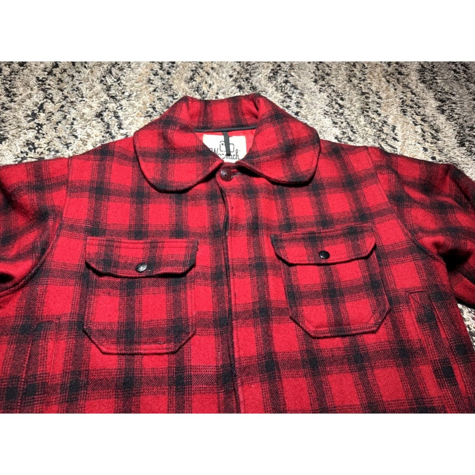 Vintage VINTAGE Woolrich Mackinaw Wool Red Buffalo Plaid Hunting Jacket Mens Size 38 Size US XXS / EU 40 - 5 Thumbnail