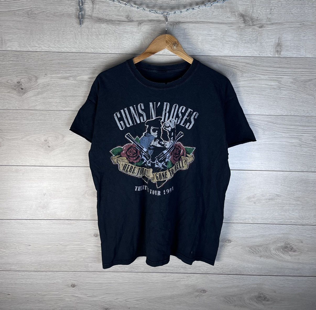 Fruit Of The Loom Vintage men’s merch Guns N’roses 1991s size Xl Size US XL / EU 56 / 4 - 1 Thumbnail