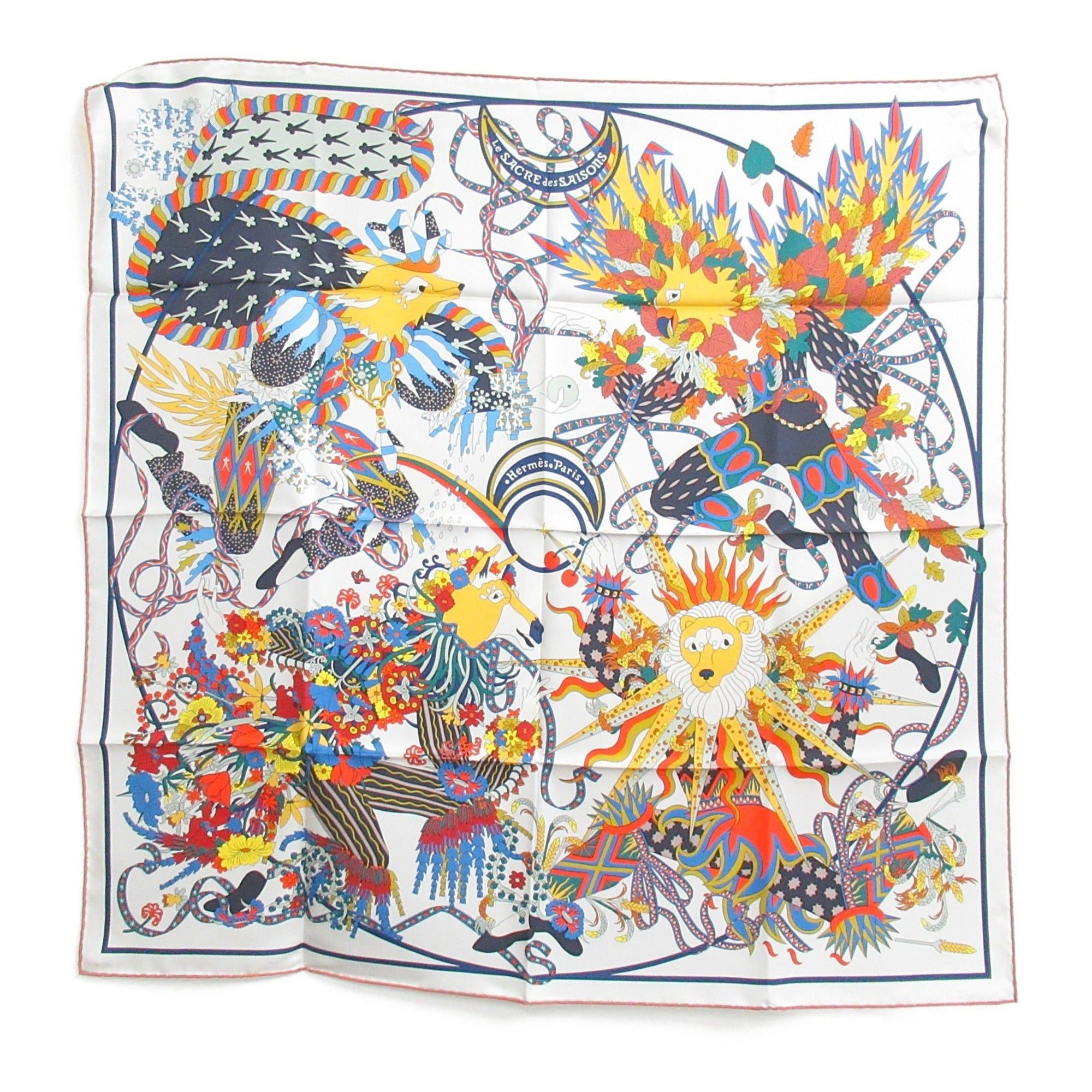 Hermes HERMES Carre90 scarf Mulch color silk | Grailed