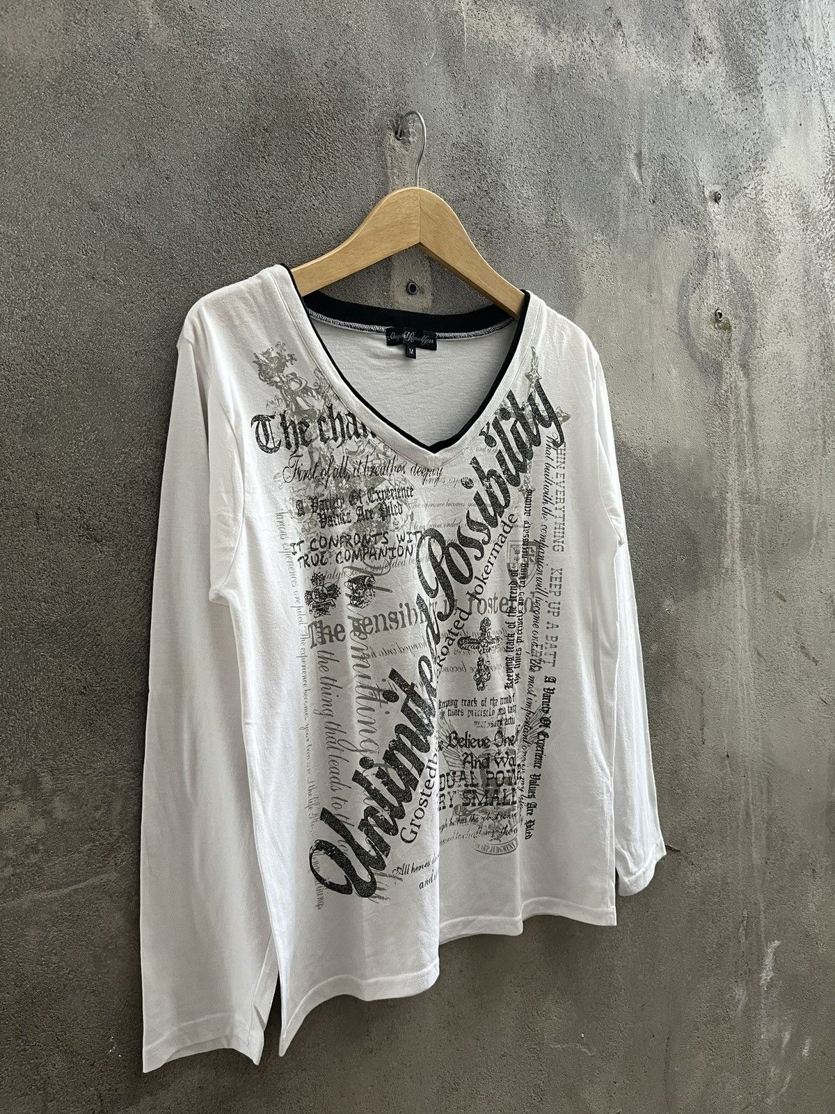 If Six Was Nine Typography Long Sleeve Tee – Archive Gothic Size US M / EU 48-50 / 2 - 5 Thumbnail