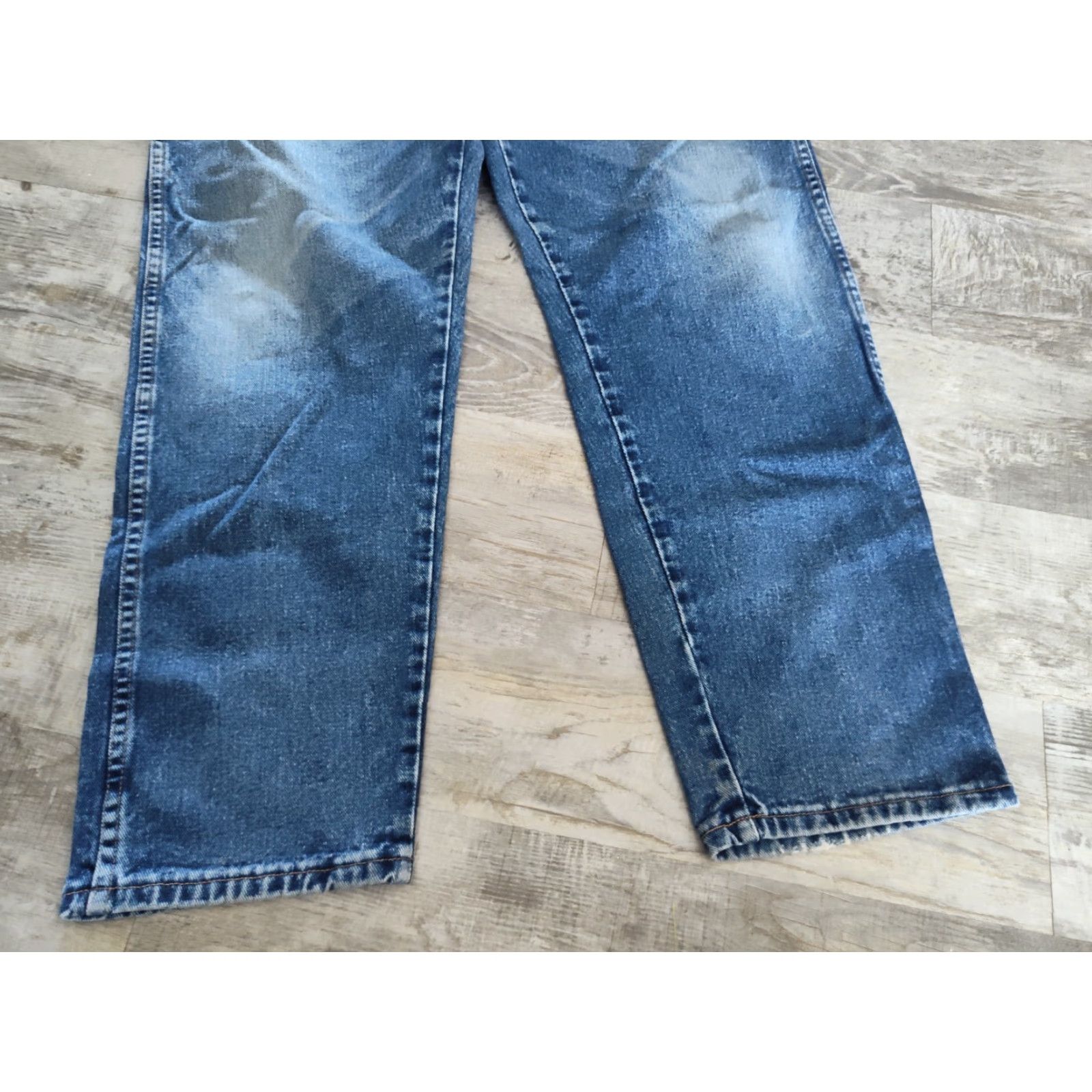 Wrangler VINTAGE Wrangler Rugged Wear Jeans Men Size 42x32 Denim Straight Fit 90s Distressed Blue Size US 42 / EU 58 - 2 Thumbnail