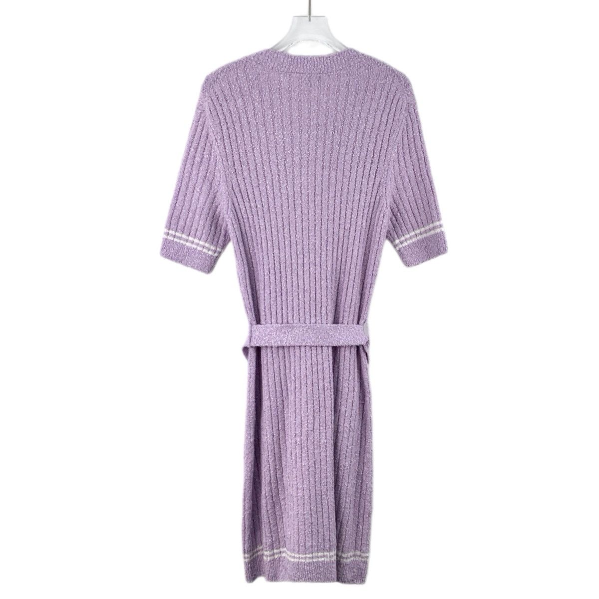 Chanel Chanel Lavender Belted Tweed Short Sleeve Dress K26WX Size M / US 6-8 / IT 42-44 - 2 Thumbnail