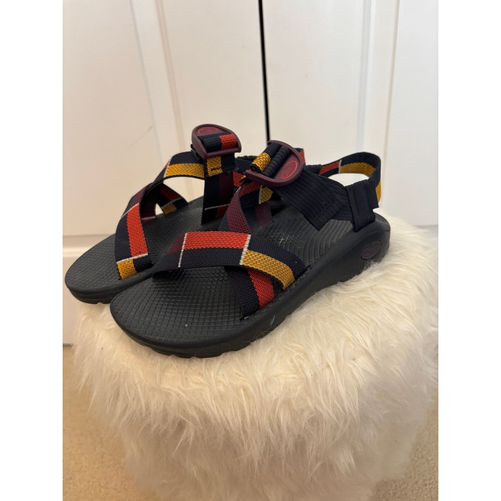 Chaco Chaco Mega Z/Cloud sandal straps Blocboum Red pattern size 6 Size US 6 / IT 36 - 1 Thumbnail