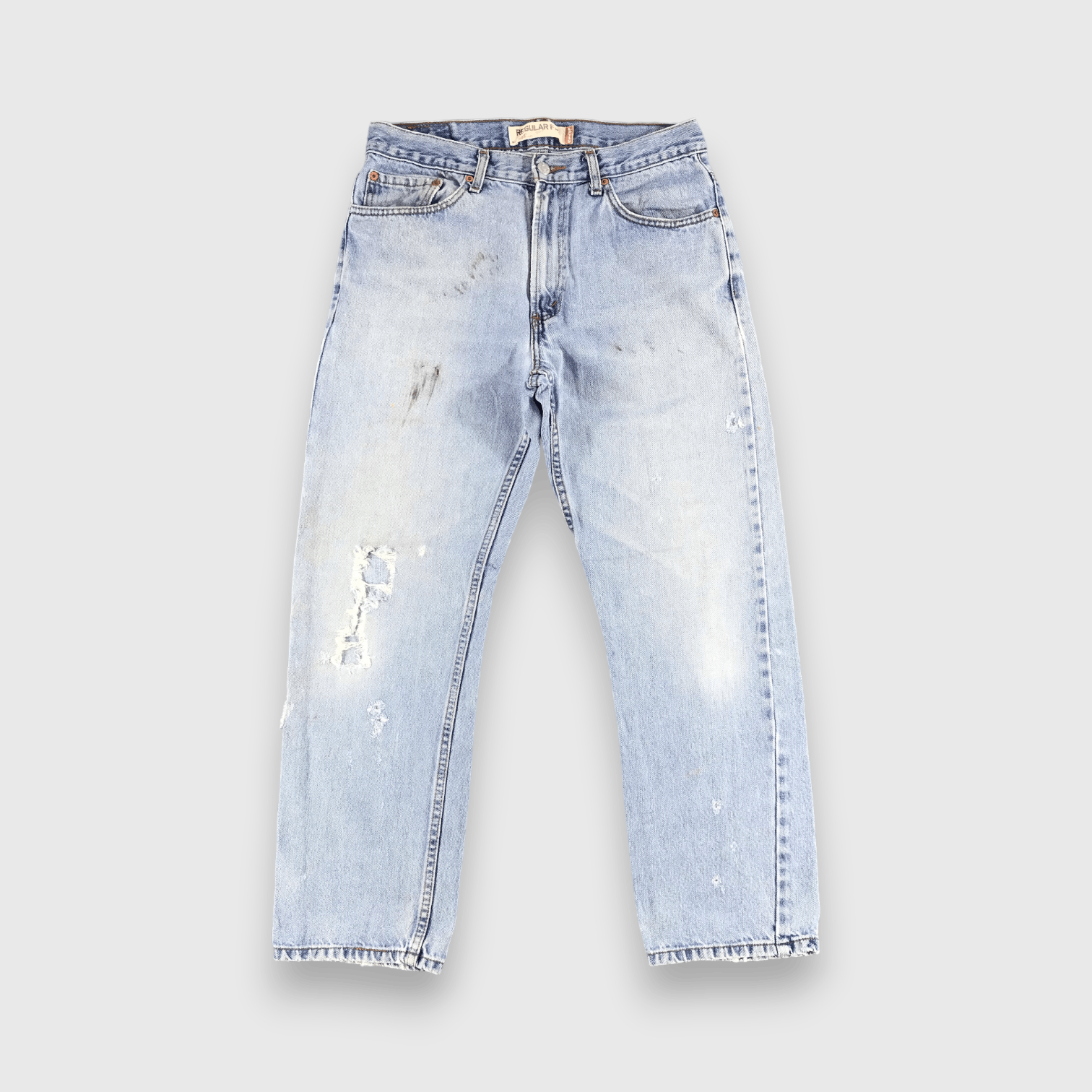Levi's Vintage Light Wash Levis 505 Distress Jeans-J1245 Size US 32 / EU 48 - 1 Thumbnail