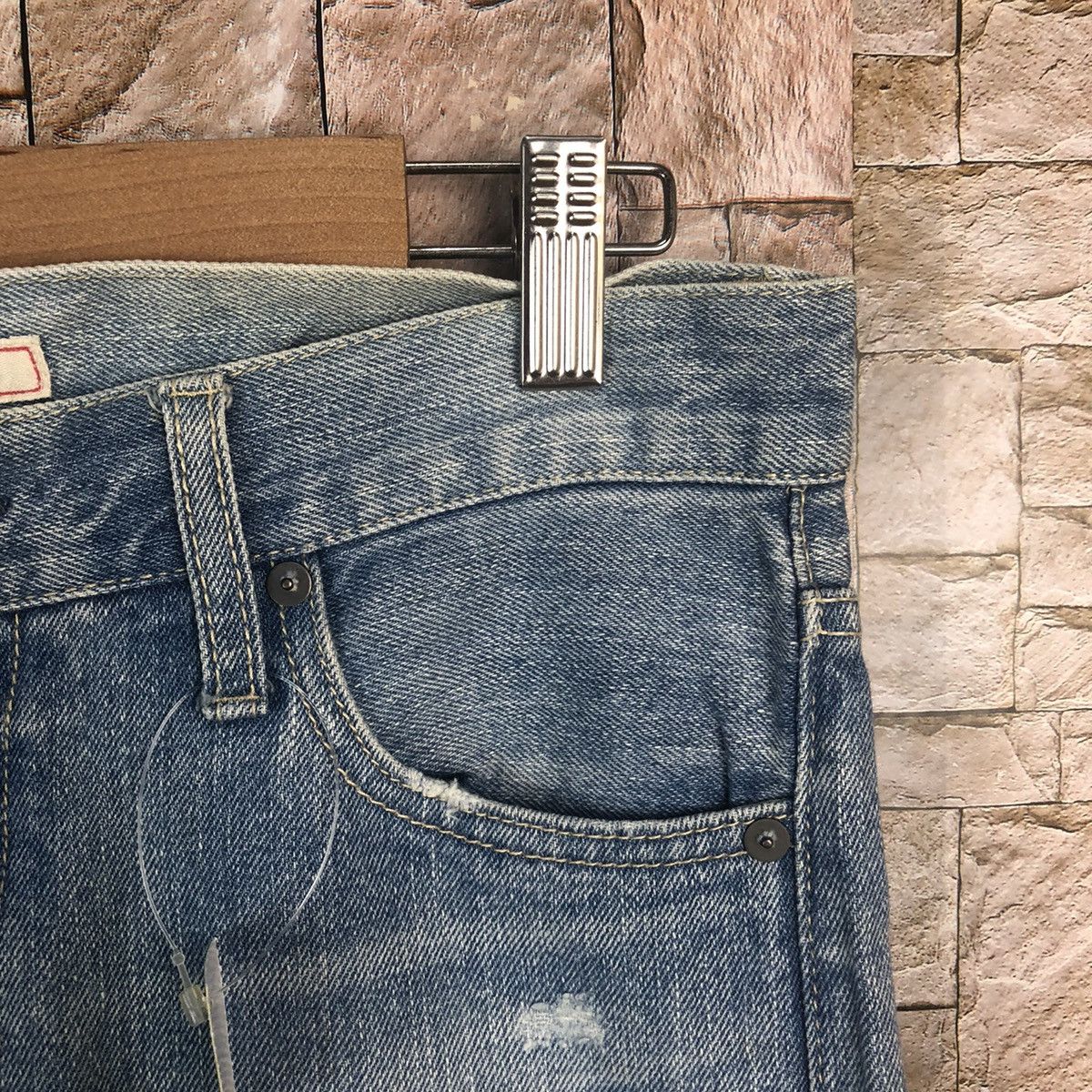 Japanese Brand Archives Blue Distressed Denim Pants #A65 Size US 30 / EU 46 - 9 Thumbnail