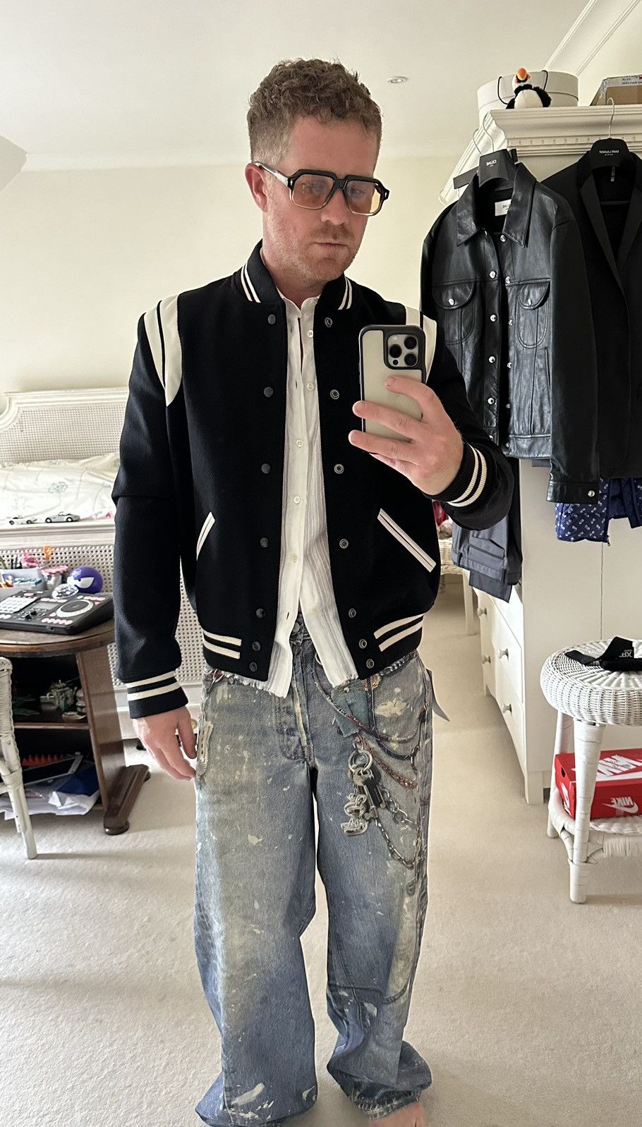 Saint Laurent Paris $2890 🤑 Saint Laurent classic teddy jacket 48 BNWT Size US M / EU 48-50 / 2 - 1 Thumbnail