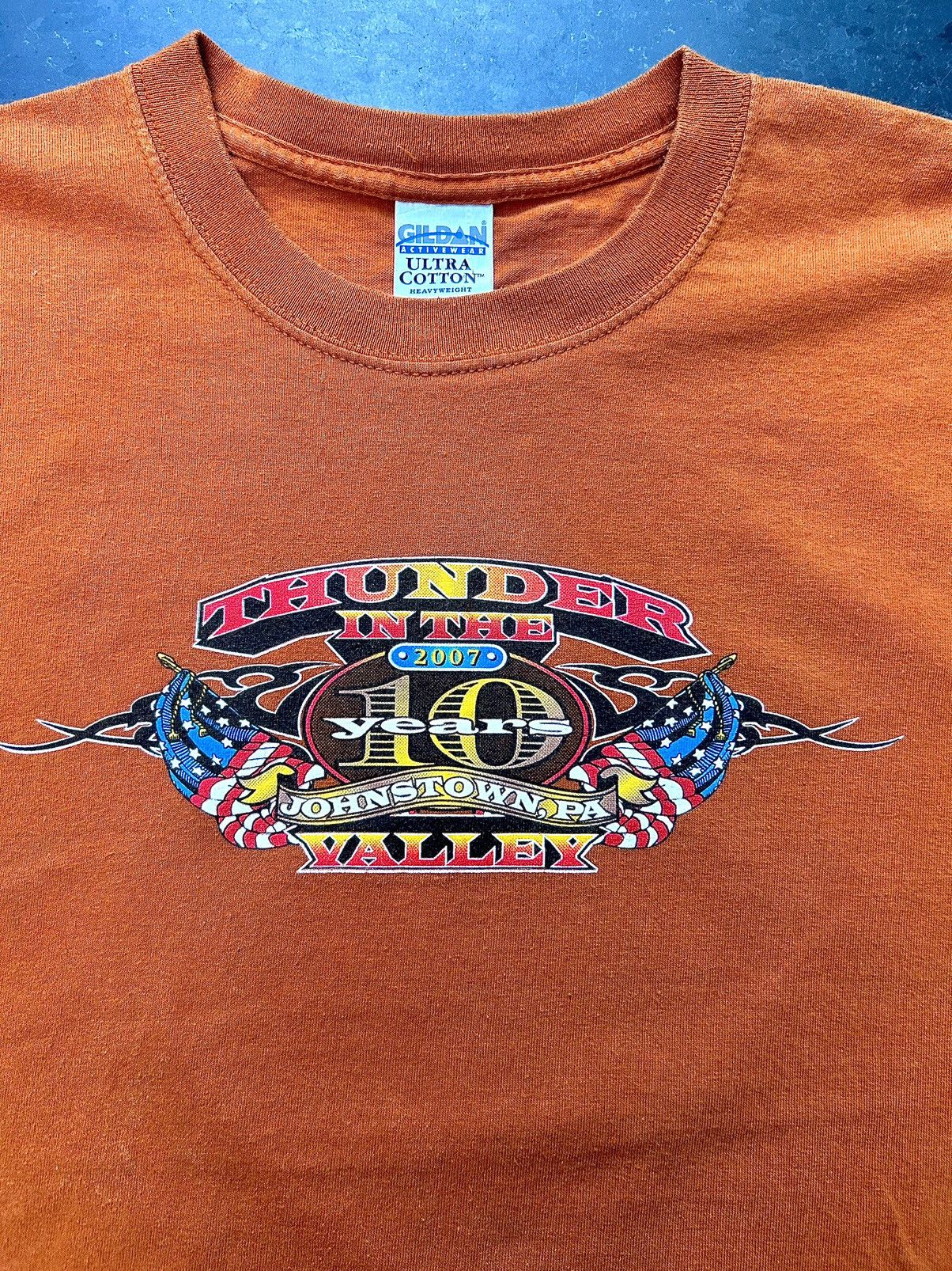 Gildan × Vintage Thunder in the Valley 2007 biker t-shirt L Gildan Size US L / EU 52-54 / 3 - 2 Thumbnail