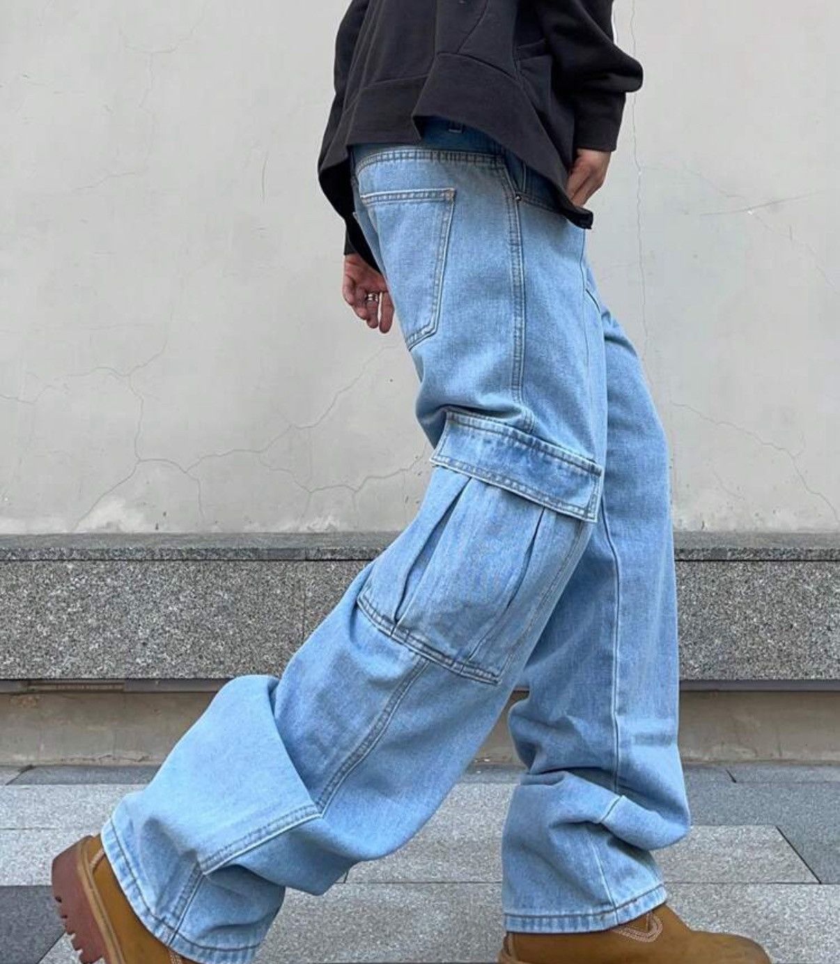 Other × Vintage Men's Flap Pocket & Side Pocket Cargo Jeans Size US 36 / EU 52 - 6 Thumbnail