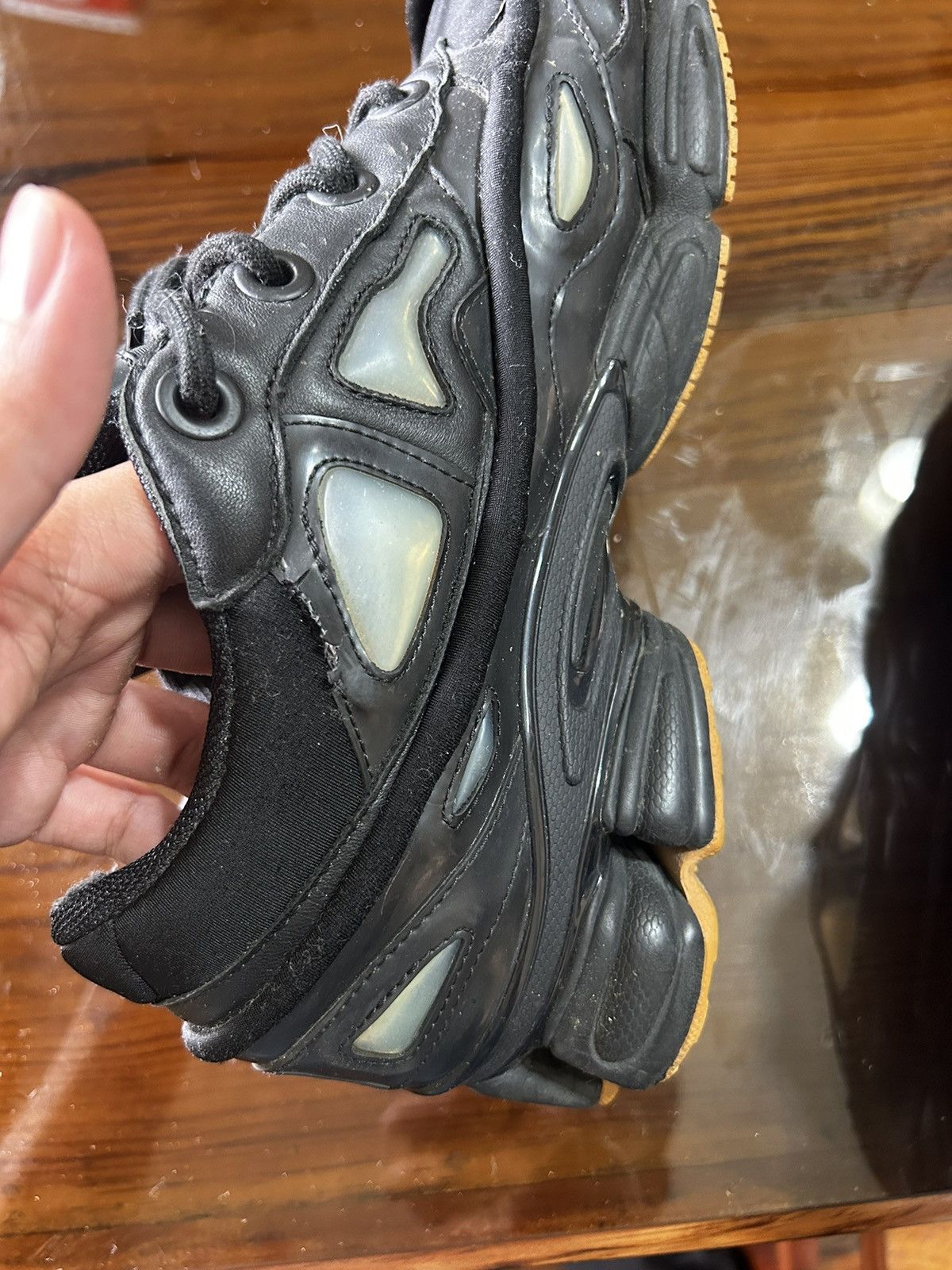 Adidas × Raf Simons Raf Simons Adidas Ozweego Bunny Core Black Size US 8.5 / EU 41-42 - 7 Thumbnail