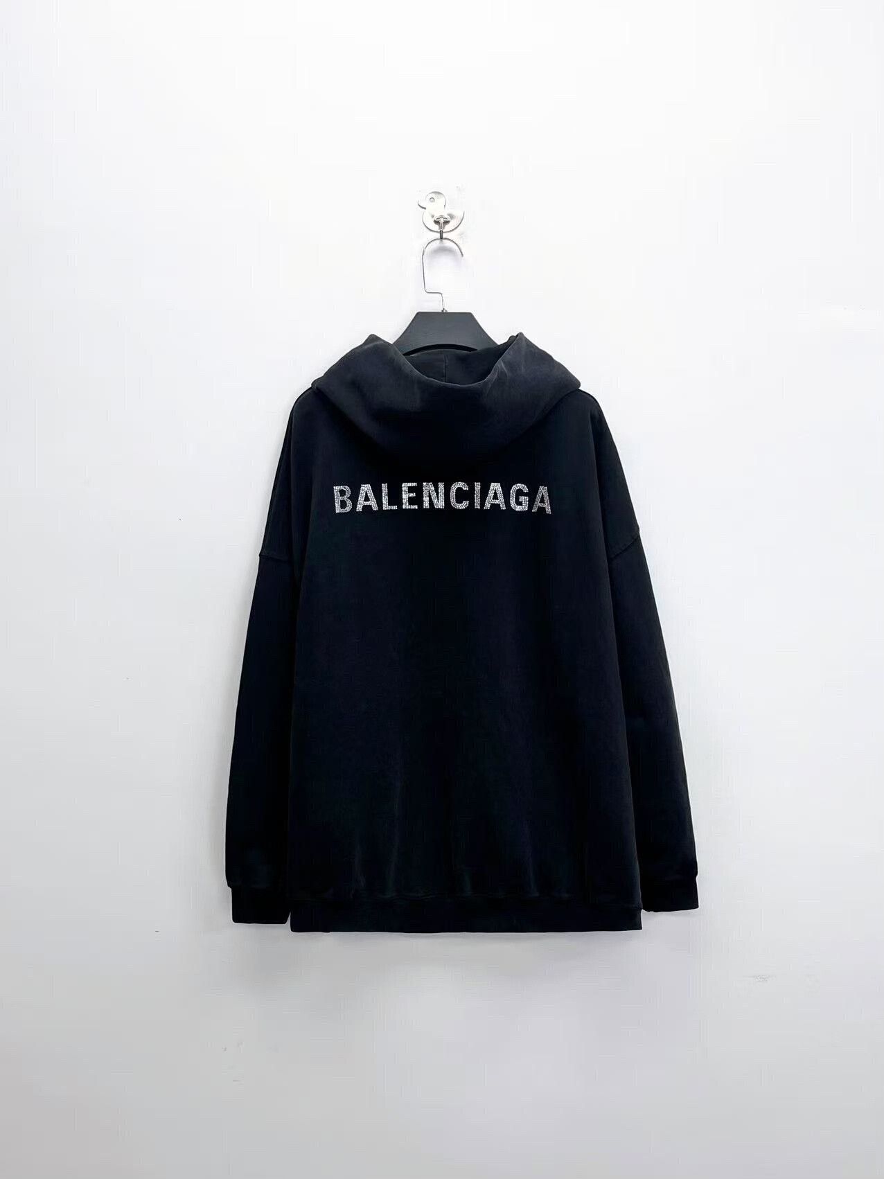 Balenciaga balenciaga black logo hooded sweatshirt Size US XS / EU 42 / 0 - 1 Thumbnail