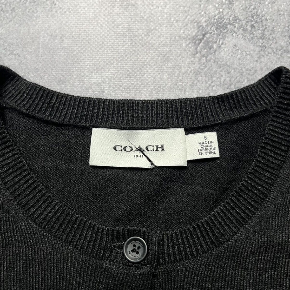 Coach Coach Black Cardigan Sweater Streetwear Luxury Designer Size S / US 4 / IT 40 - 5 Thumbnail