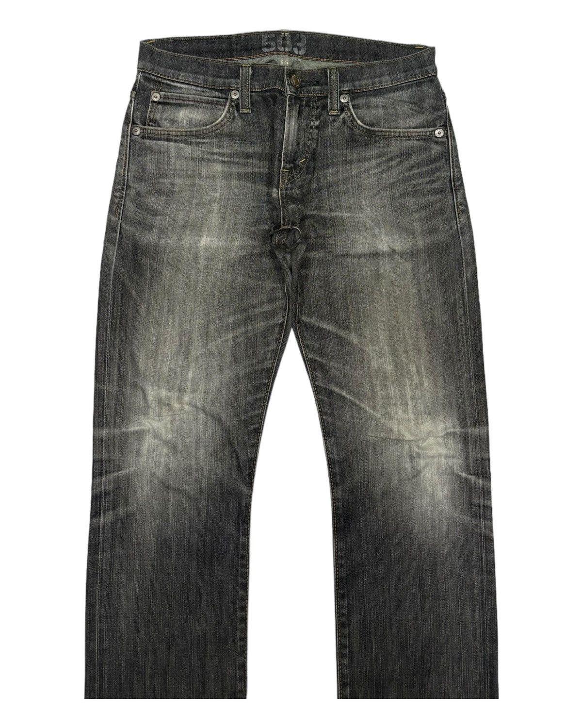 Hysteric Glamour 🔥Vintage Edwin 503 Black Faded Distressed Denim Jeans Size US 33 - 3 Thumbnail