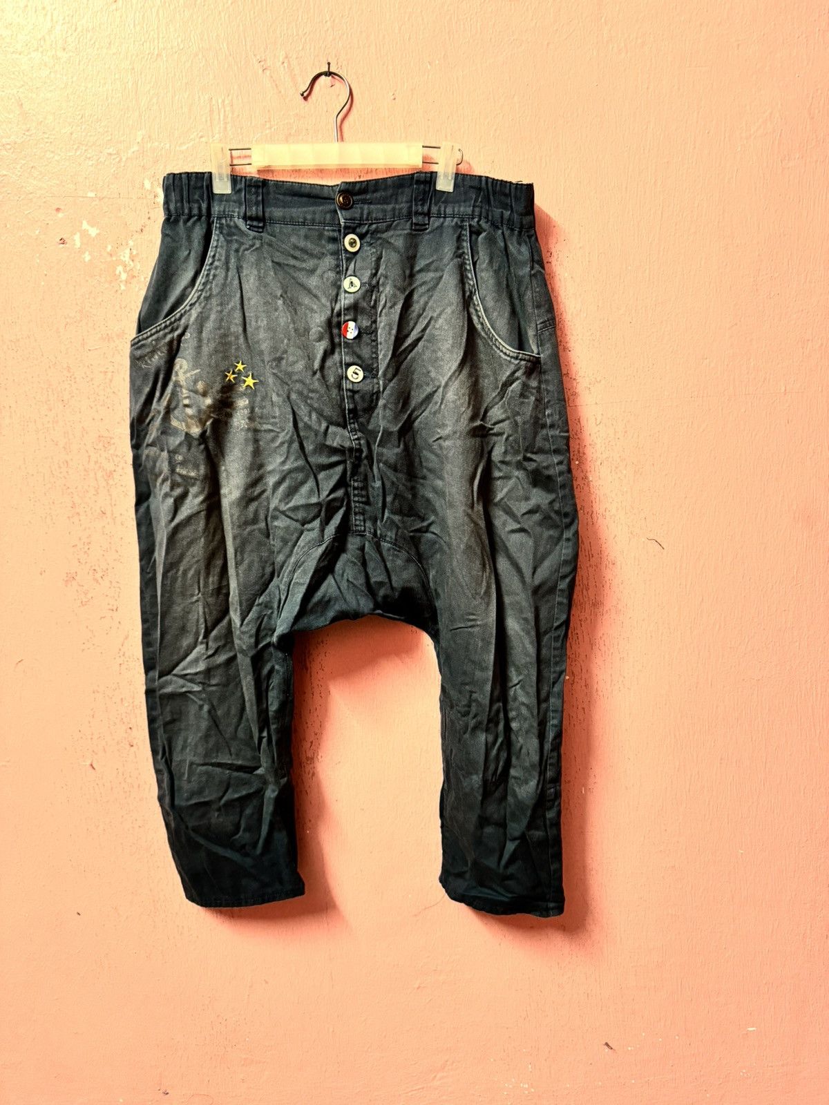 image of Baggy Pants in Blue, Women's (Size 34)