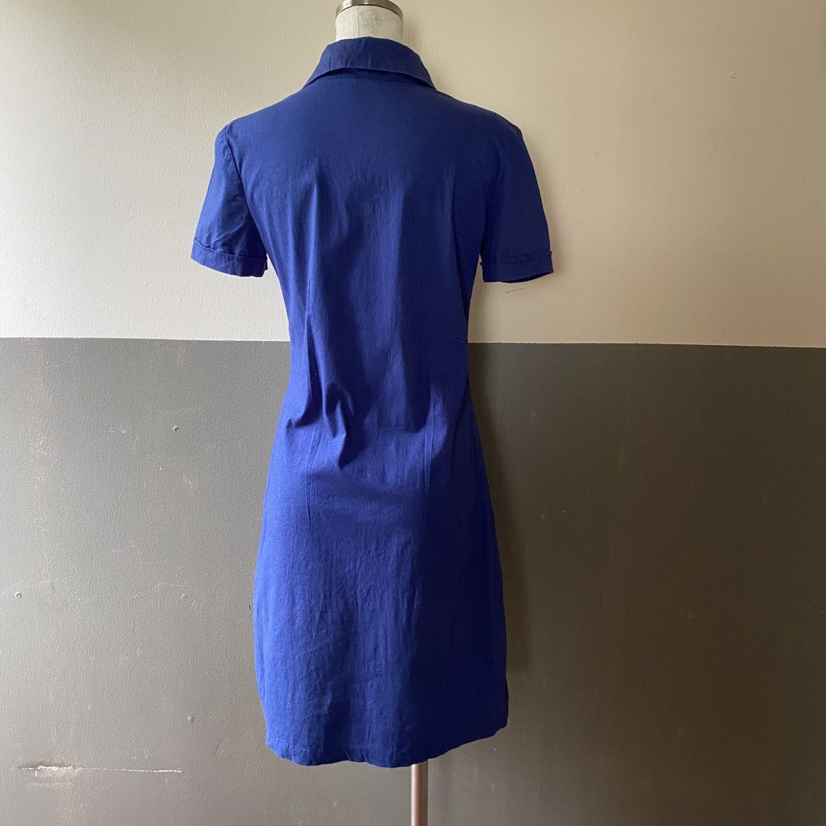 Isabel Marant ISABEL MARANT Royal Blue Short Sleeve Collared Dress Size M / US 6-8 / IT 42-44 - 4 Thumbnail
