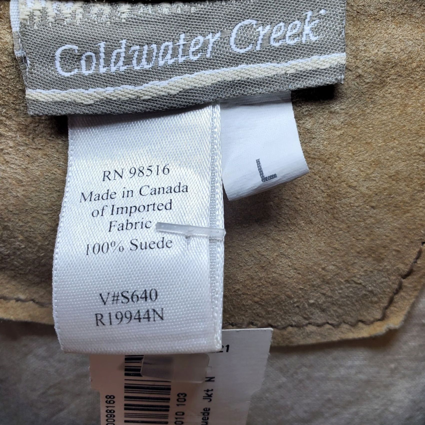 Coldwater Creek VINTAGE Coldwater Creek Jacket Womens L Beige Vtg Suede Shacket Heavy Button Front Size L / US 10 / IT 46 - 6 Thumbnail