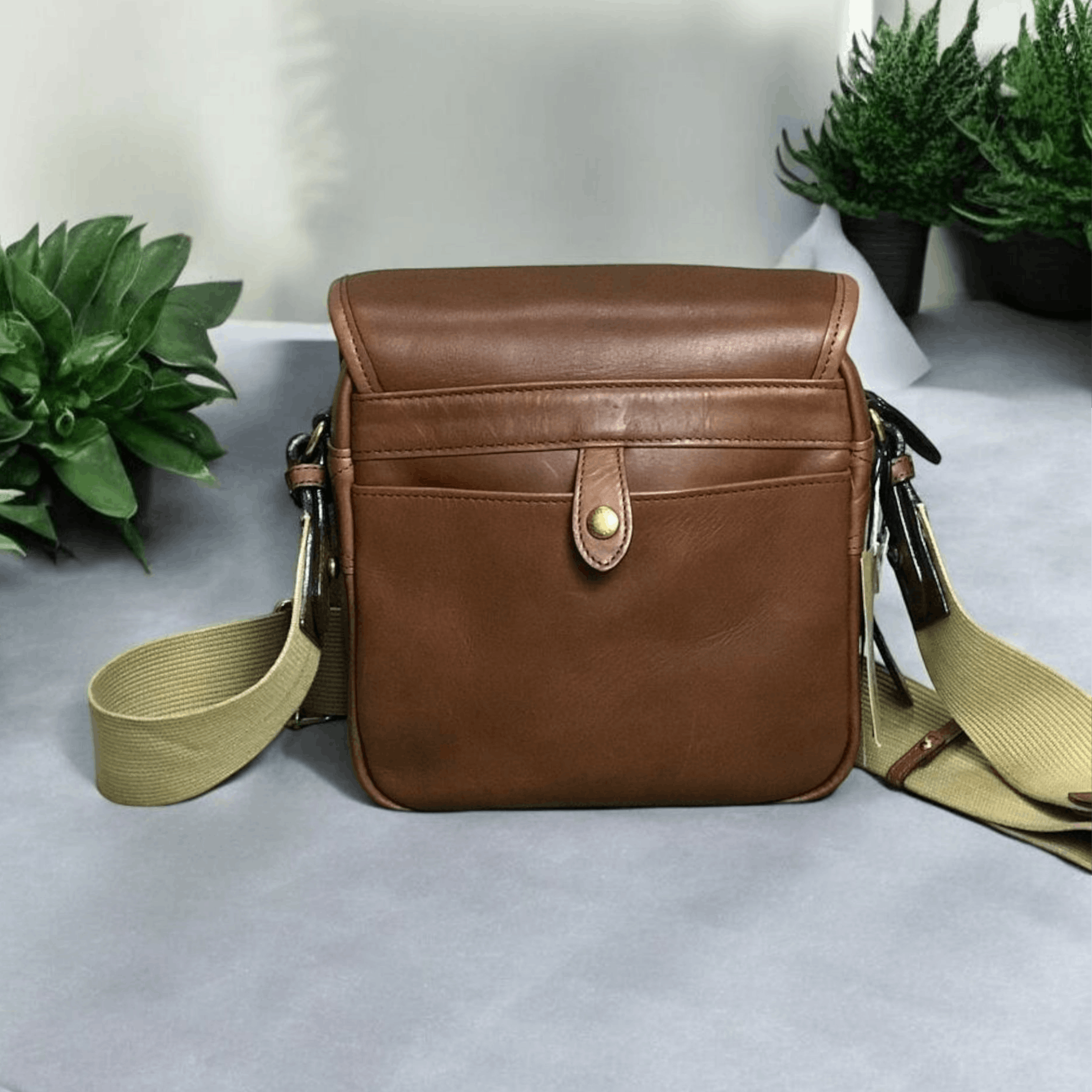 Head Porter Silver Lake Club Leather Mix Canvas Like New Sling Bag Size ONE SIZE - 2 Thumbnail