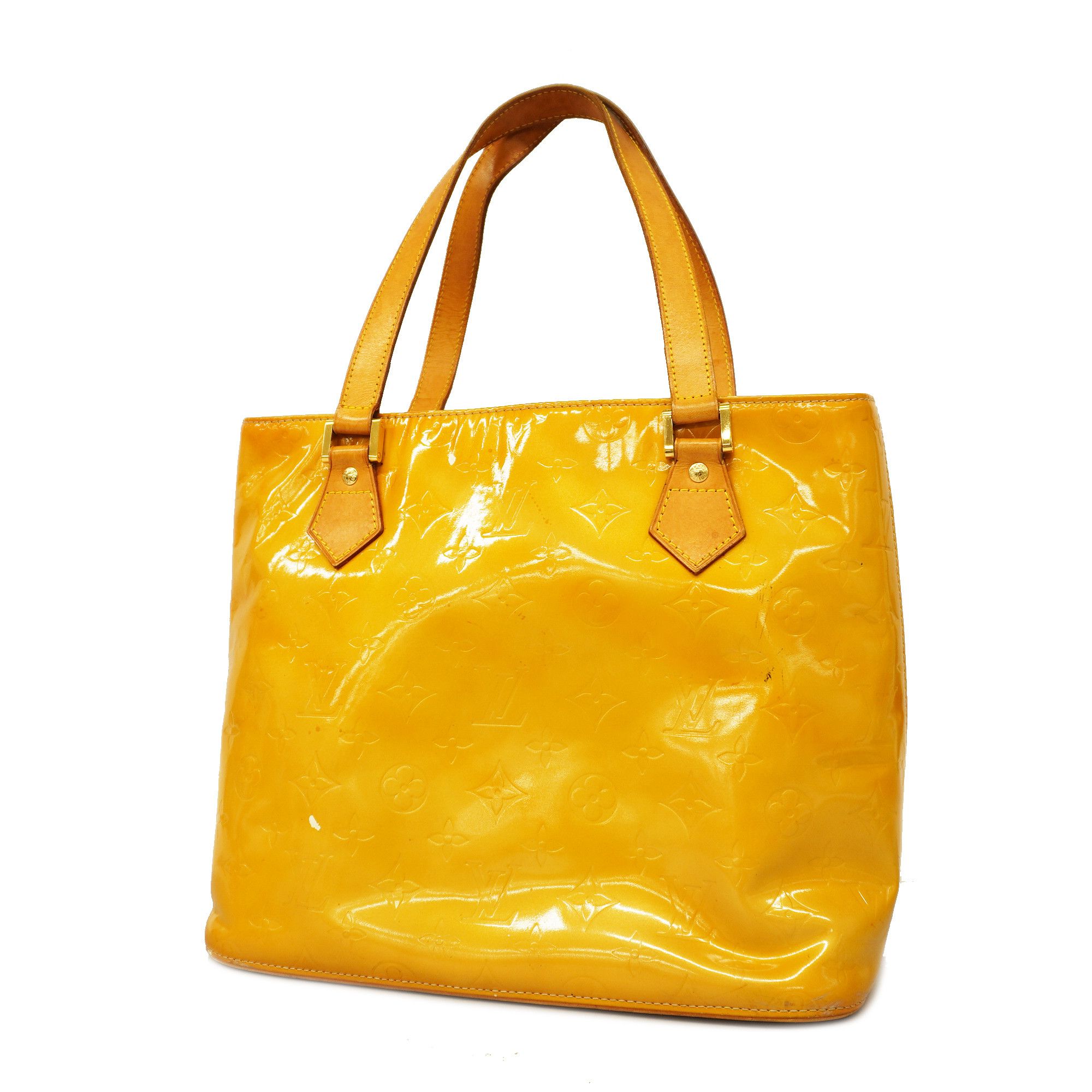 LOUIS VUITTON Tote Bag M91004 Houston Monogram Vernis yellow Women