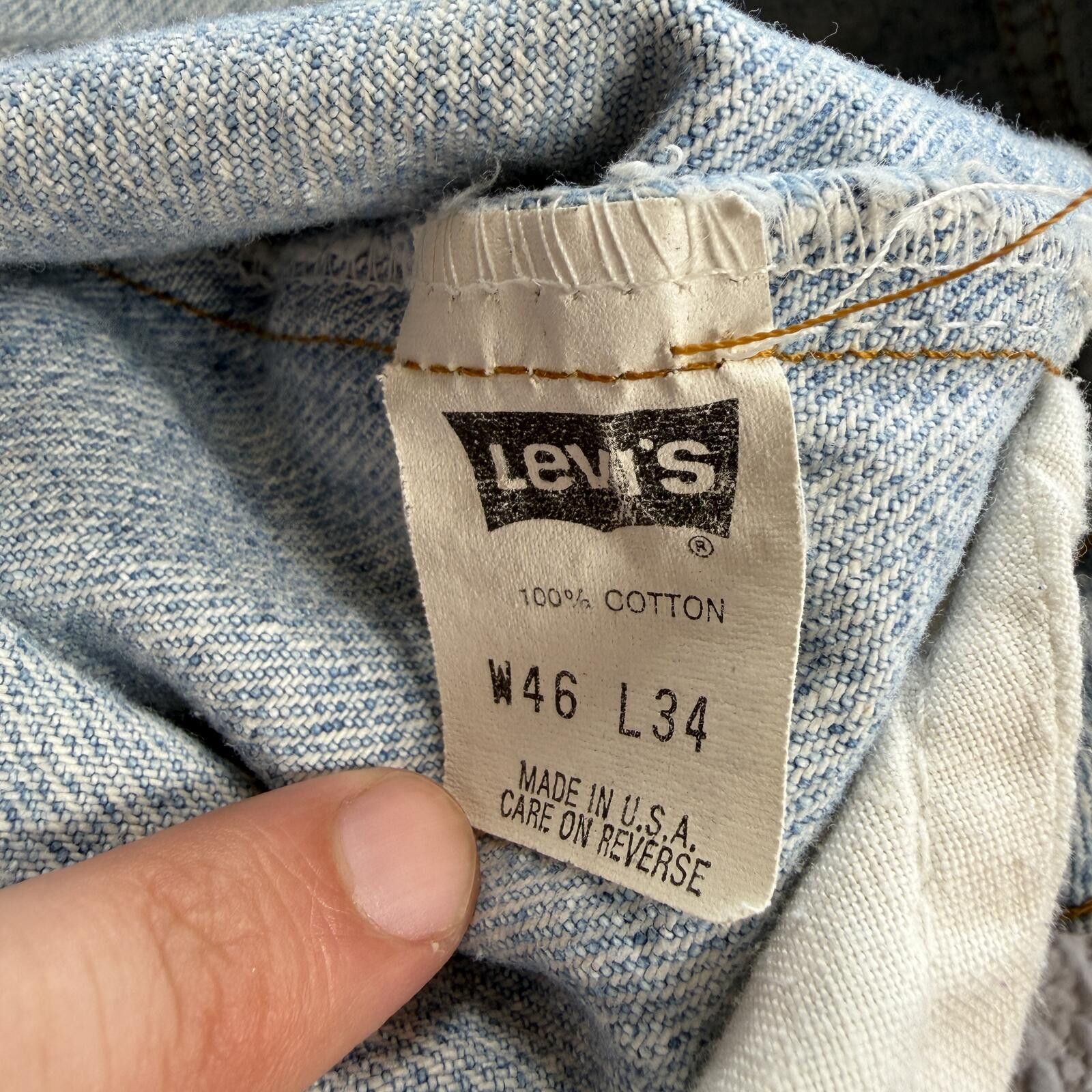 Levi's Vintage 90s Made USA Levis 540 Baggy Light Jeans 42 Relaxed Size US 42 / EU 58 - 6 Thumbnail