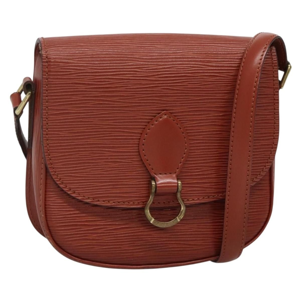 Louis Vuitton LOUIS VUITTON Epi Saint Cloud PM Shoulder Bag Brown M52213 Size ONE SIZE - 1 Thumbnail