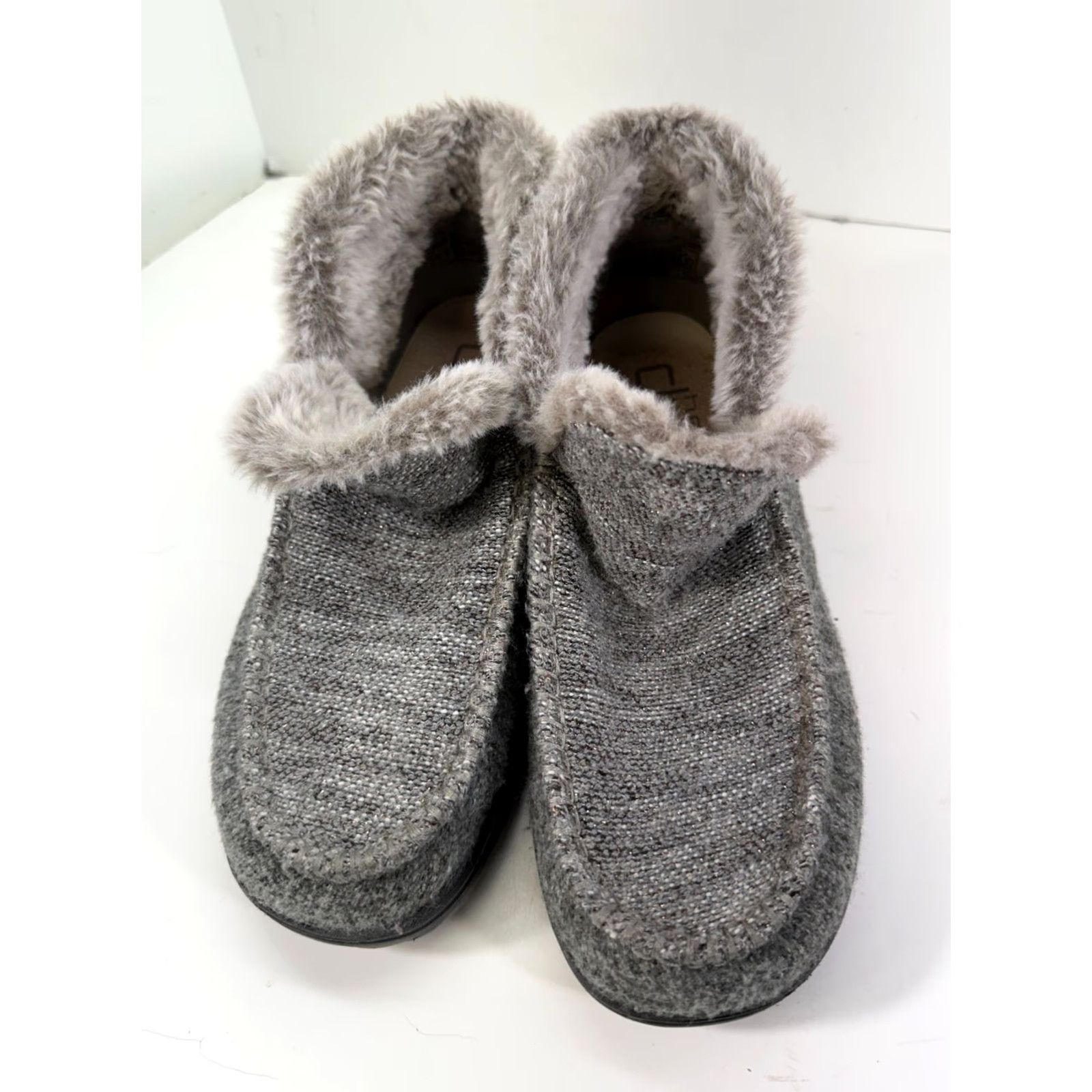 Vintage Hey Dude Denny Boots Womens 9 Sleet Gray Mock Toe Faux Fur Lined Ankle Bootie Size US 9 / IT 39 - 4 Thumbnail