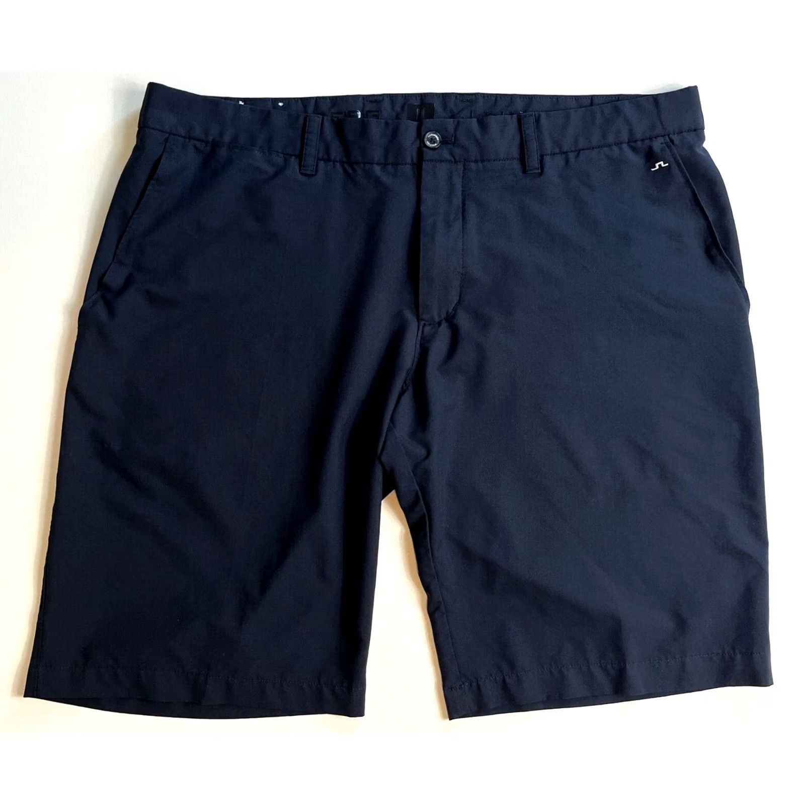 J.Lindeberg J.Lindeberg Men’s Somle Tapered Light Poly Shorts Navy 38 Inseam 11 Golf Chino Casual Waist 38 Style: Preppy Men's Shorts Size US 38 / EU 54 - 2 Thumbnail