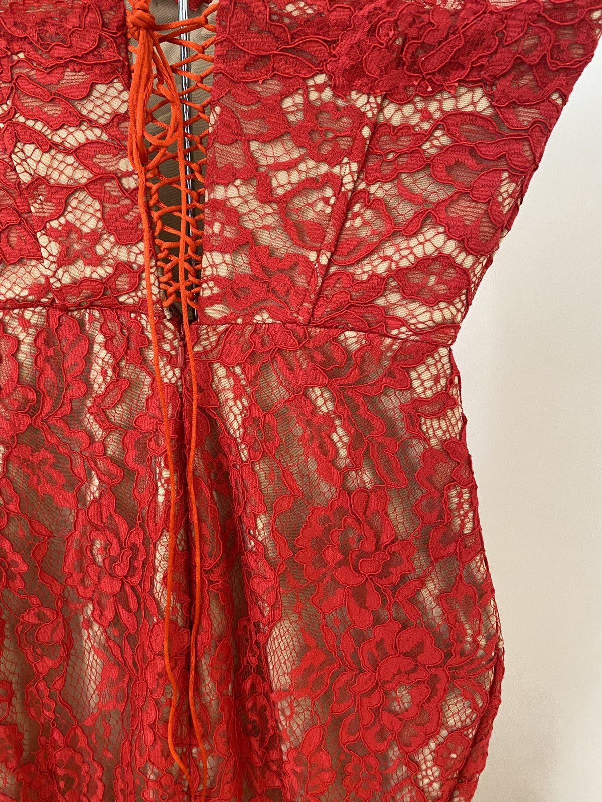 Other Elegant long red lace dress. Size XS / US 0-2 / IT 36-38 - 4 Thumbnail