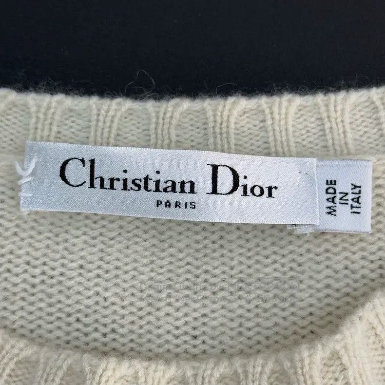 Dior Dior Milky white clover cashmere sweater Size L / US 10 / IT 46 - 5 Thumbnail