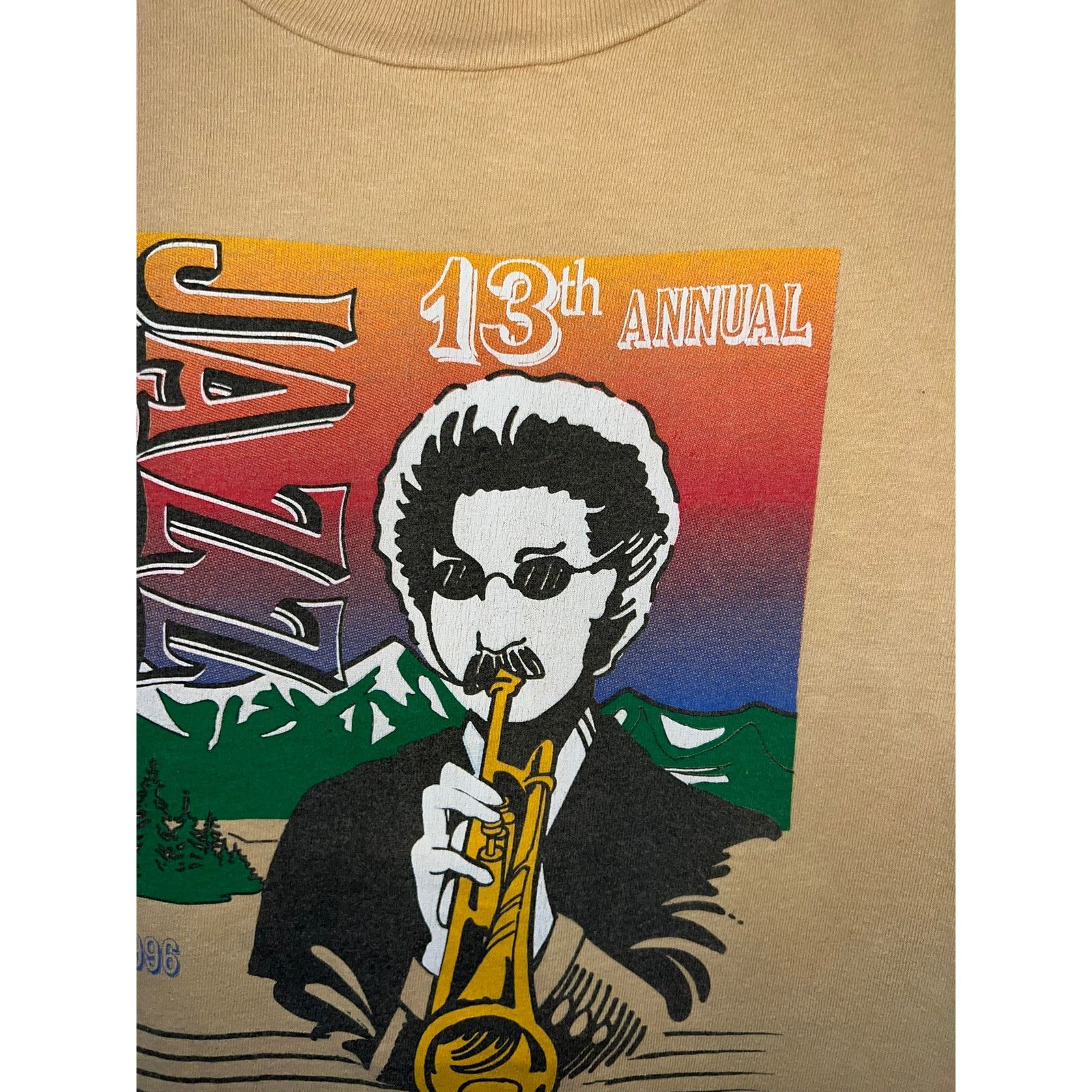 Hanes Vintage Jazz Shirt In The Sangres Westcliffe CO Tee 90s VTG Size US L / EU 52-54 / 3 - 3 Thumbnail