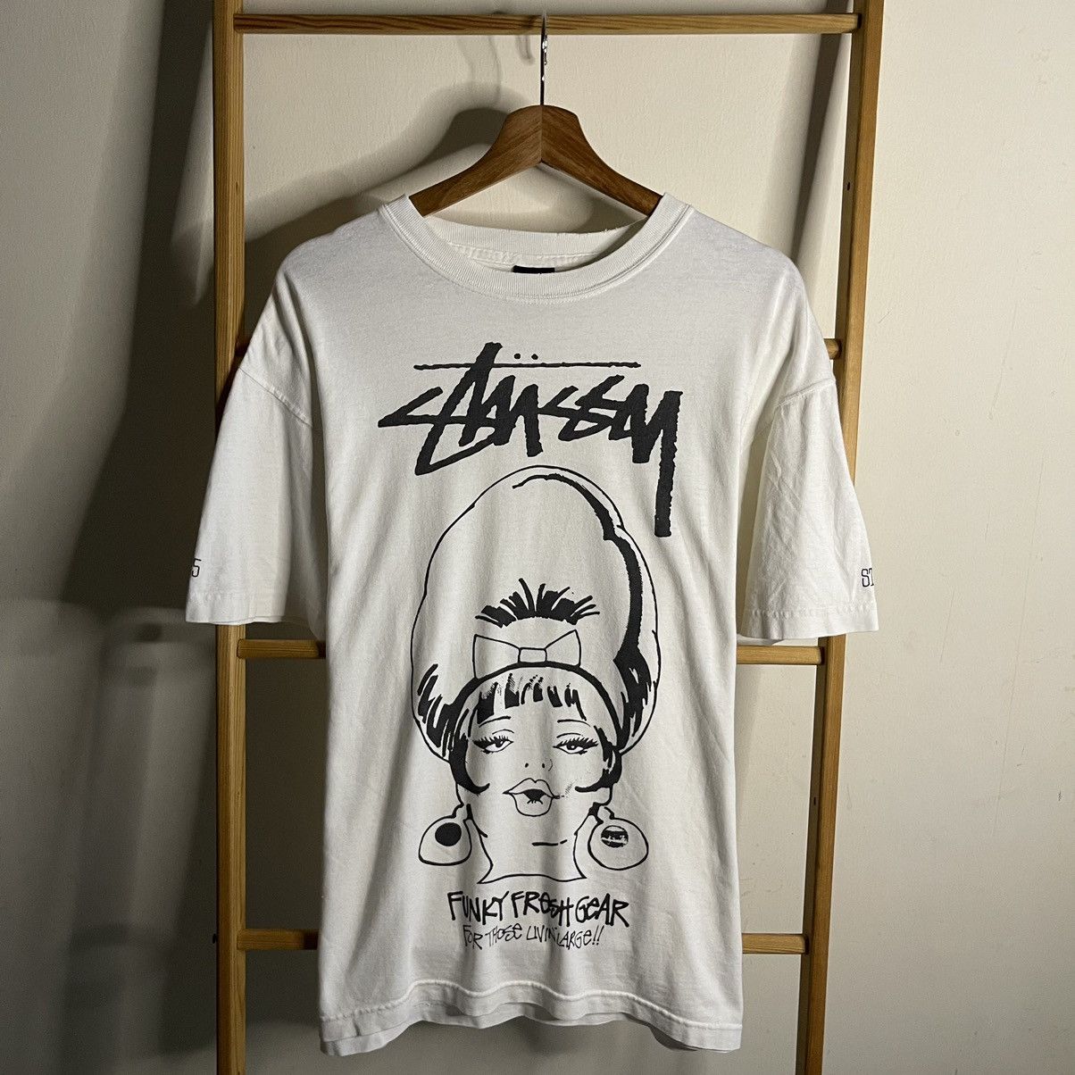 image of Stussy Funky Fresh Gear in White, Men's (Size Large)