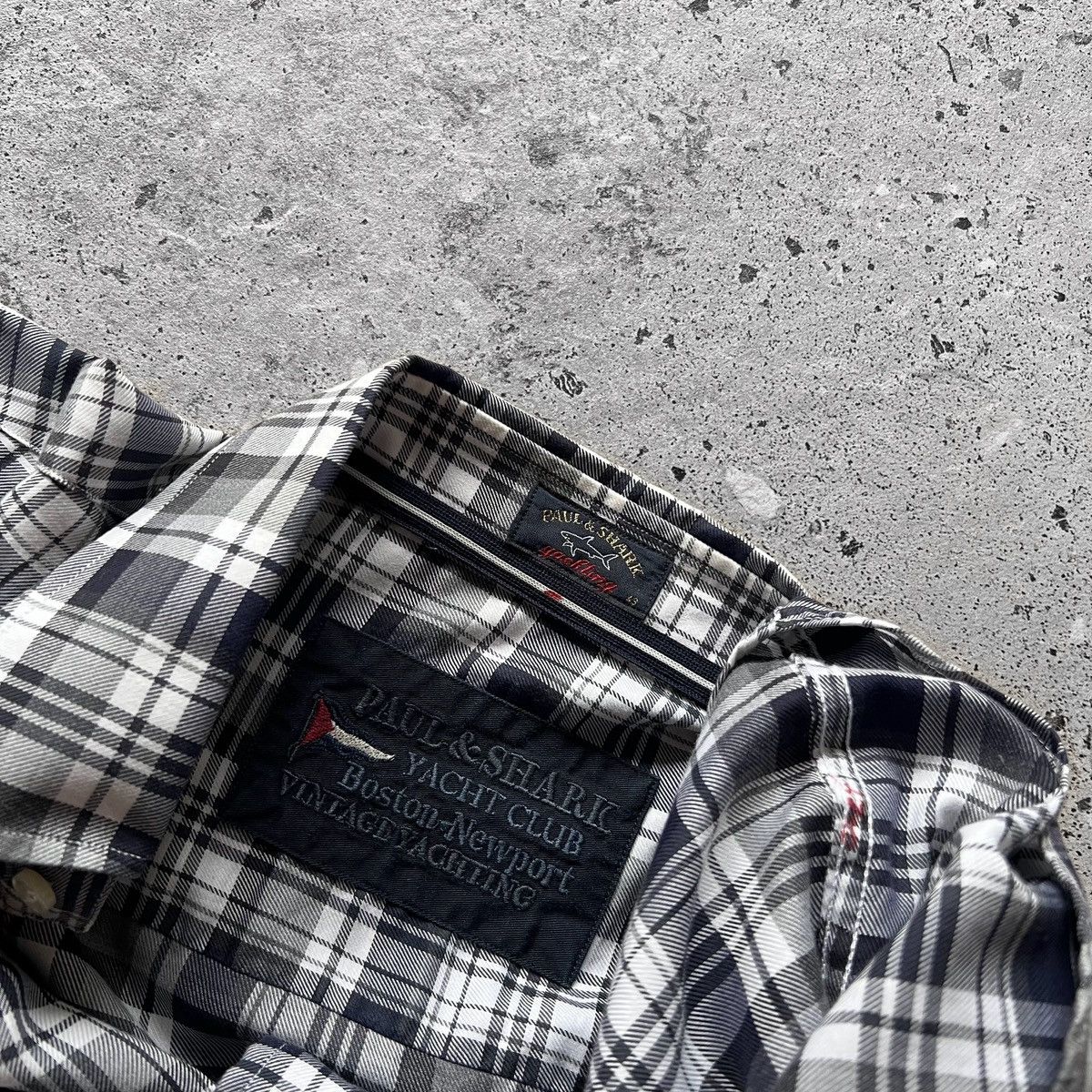 Designer × Paul & Shark Paul&Shark Yachting Mens Plaid Long Sleeve Button Shirt Size US XL / EU 56 / 4 - 7 Thumbnail