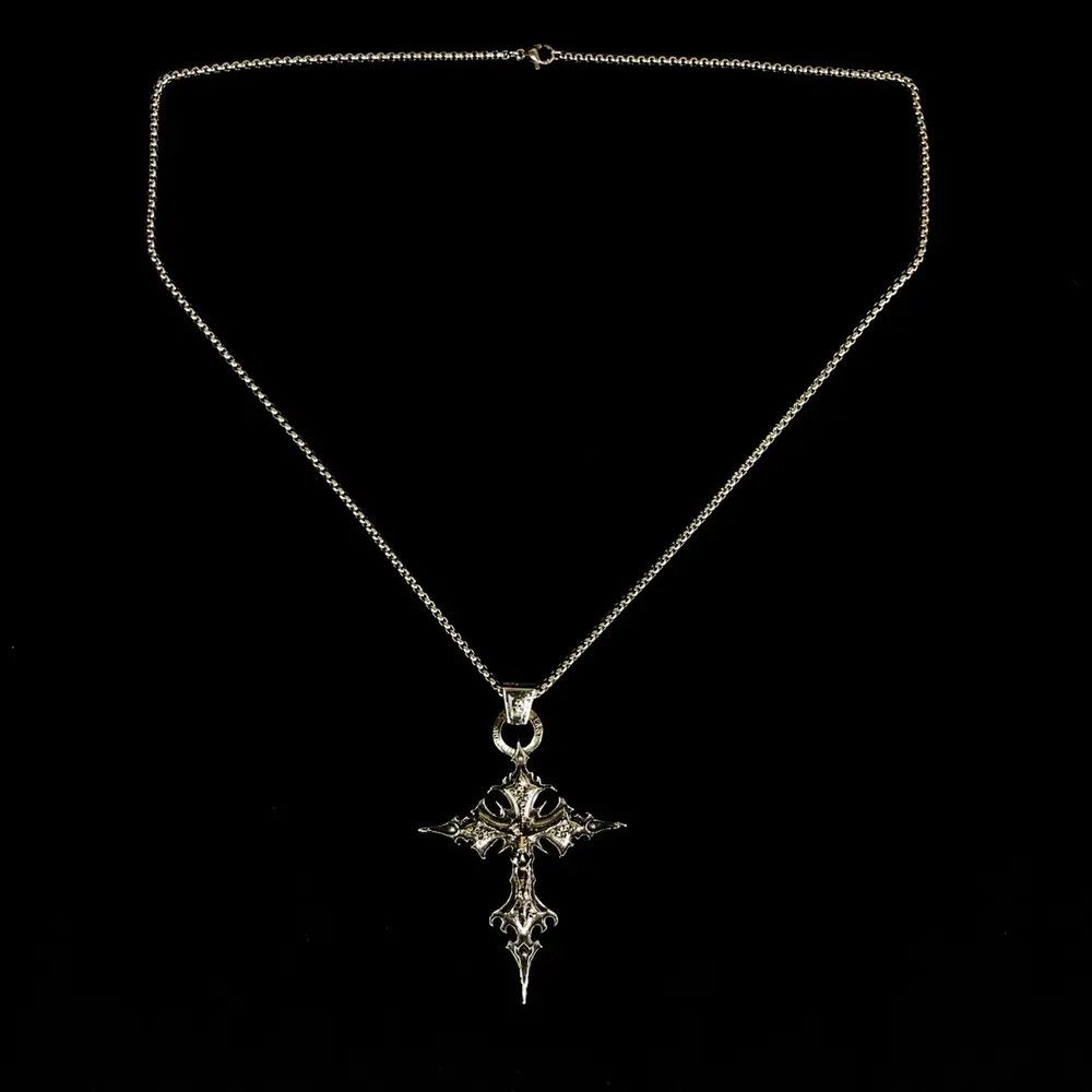 Jewelry Skeleton Cross Skull Necklace Gothic Chain Size ONE SIZE - 3 Thumbnail