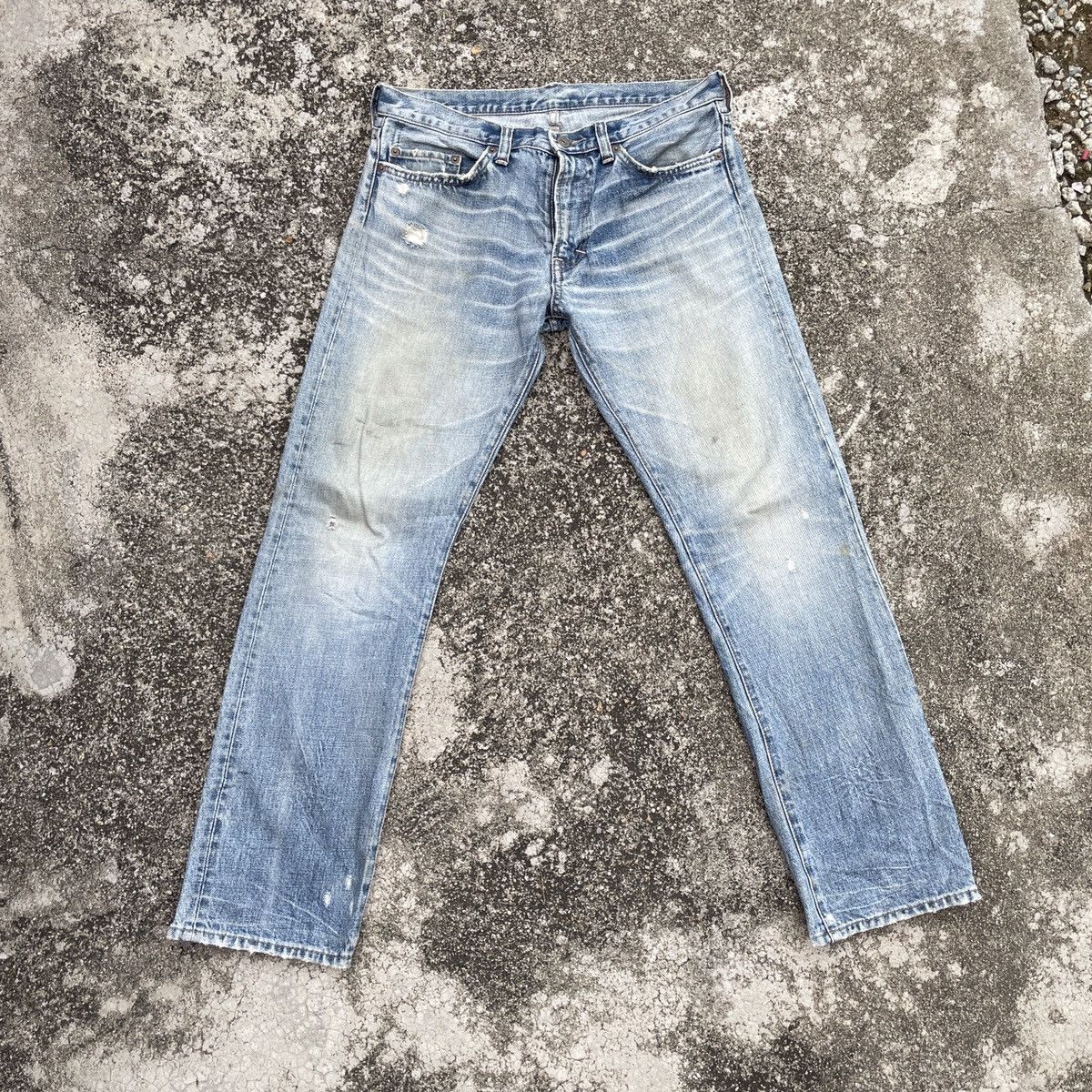 Japanese Brand Vintage Unbranded Distressed Denim Jeans Size US 33 - 1 Thumbnail