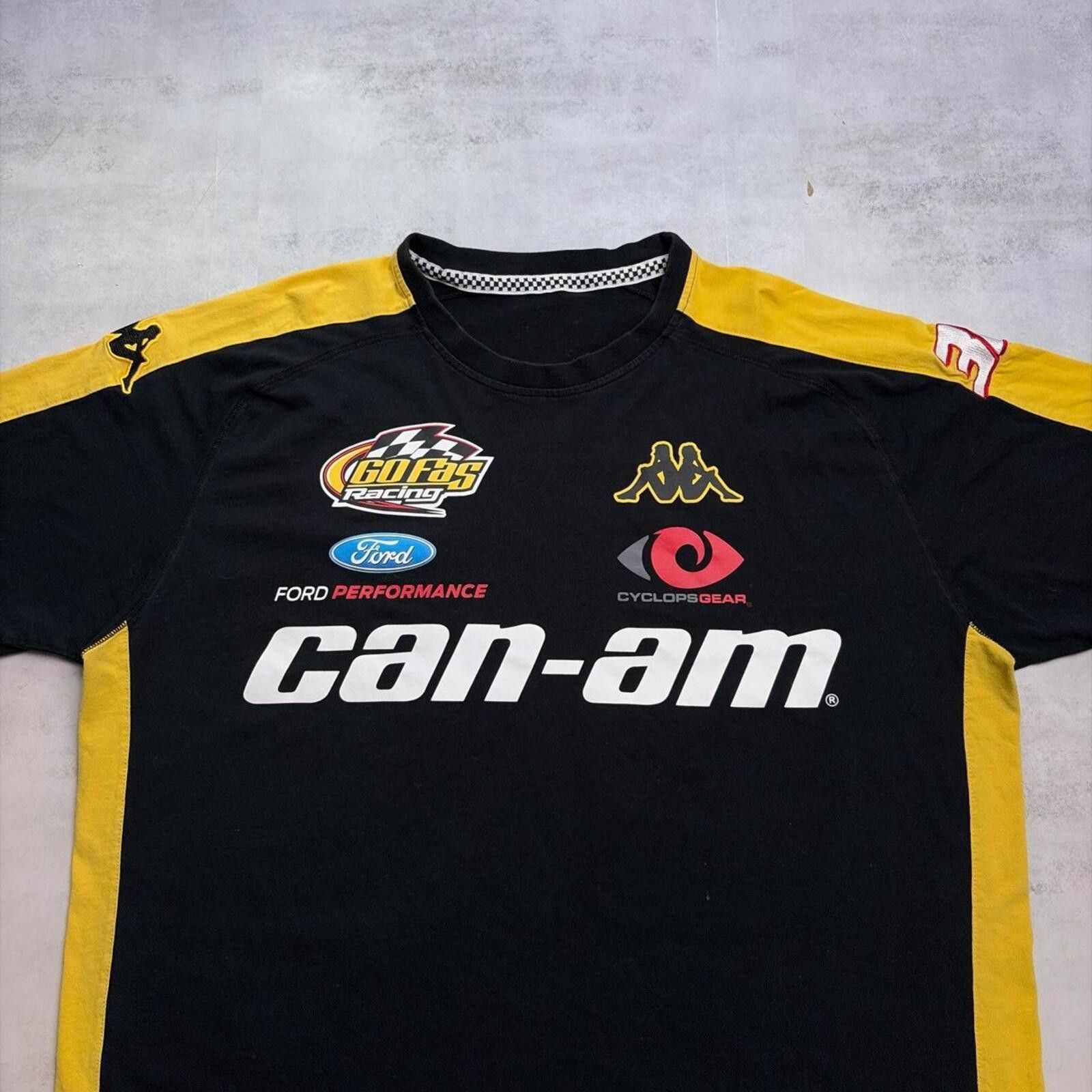 Kappa Y2K Black Can-Am Motocross Racing T-Shirt Size US XL / EU 56 / 4 - 3 Thumbnail