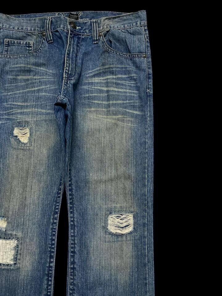 Vintage FLARE 90s Style Japanese Rusty Mudwash Distressed Patchwork Size US 36 / EU 52 - 5 Thumbnail
